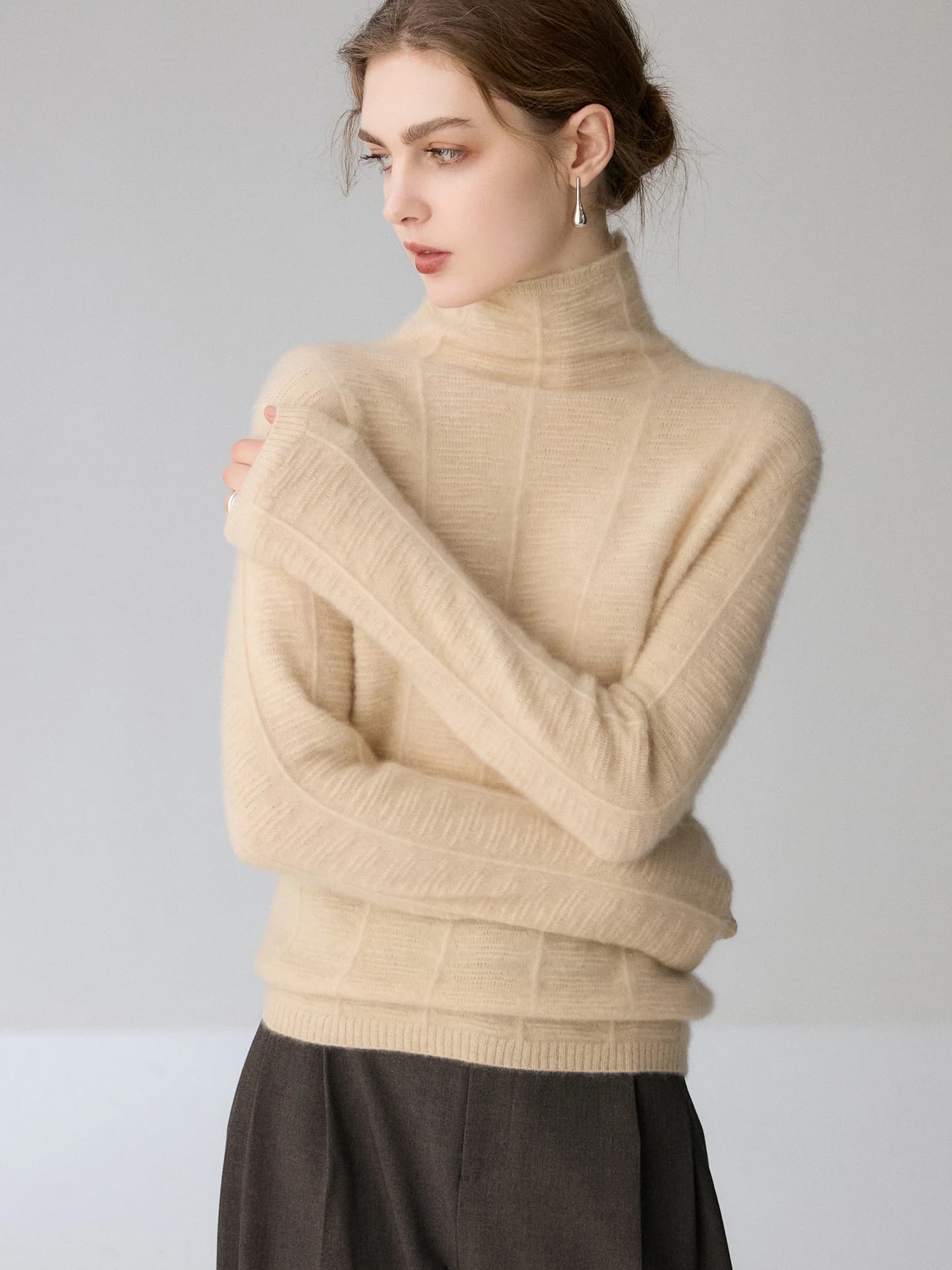 12-Gauge Slouch-Neck Irregular-Rib · FRONT