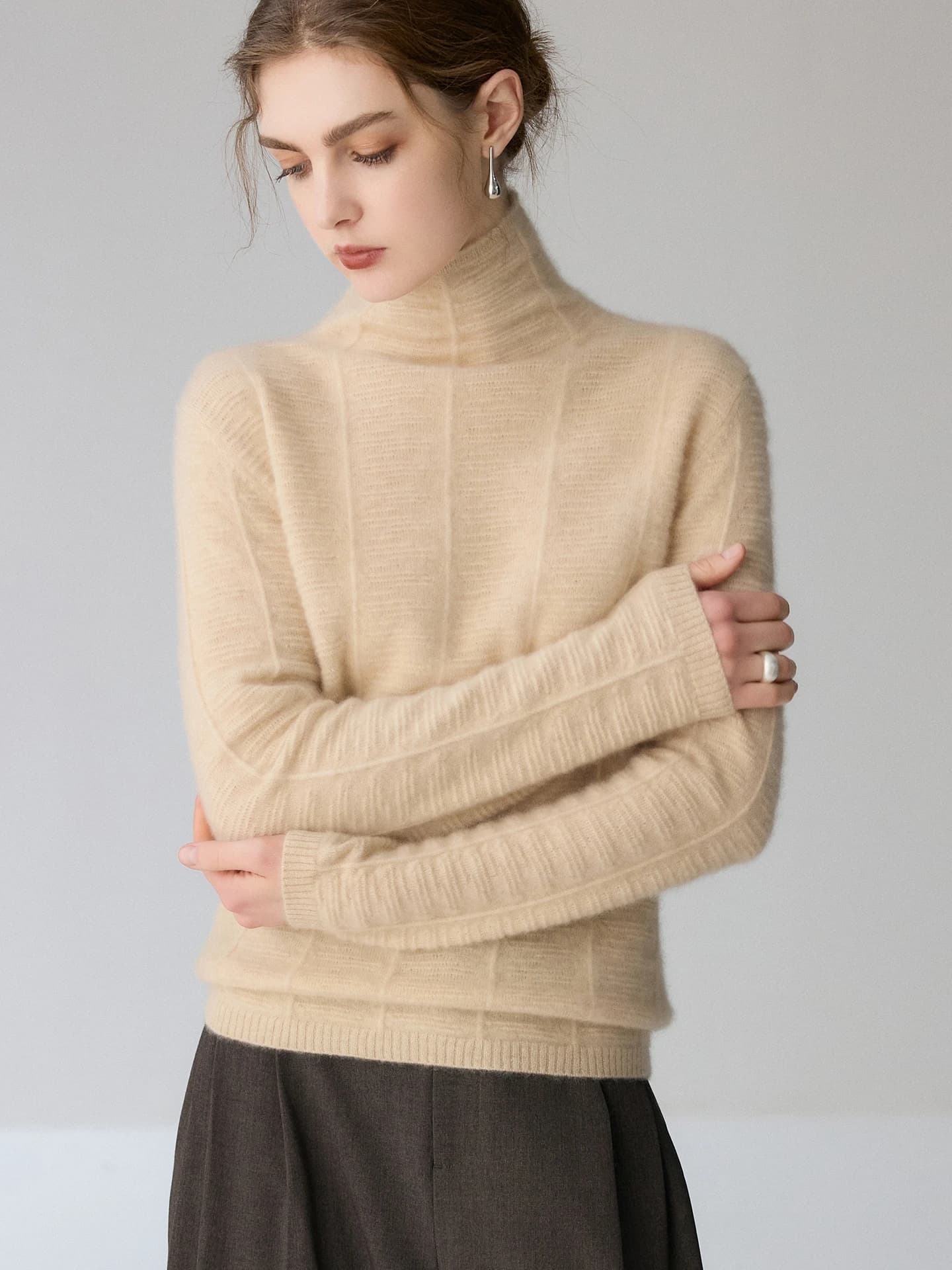 12-Gauge Slouch-Neck Irregular-Rib · FRONT