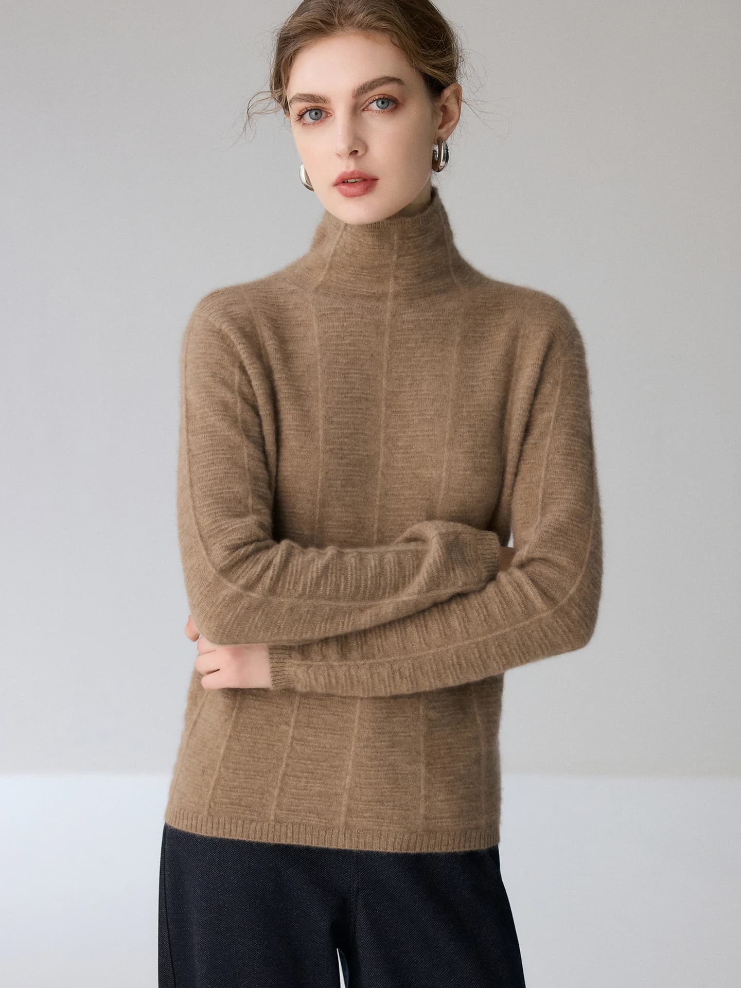 12-Gauge Slouch-Neck Irregular-Rib · FRONT