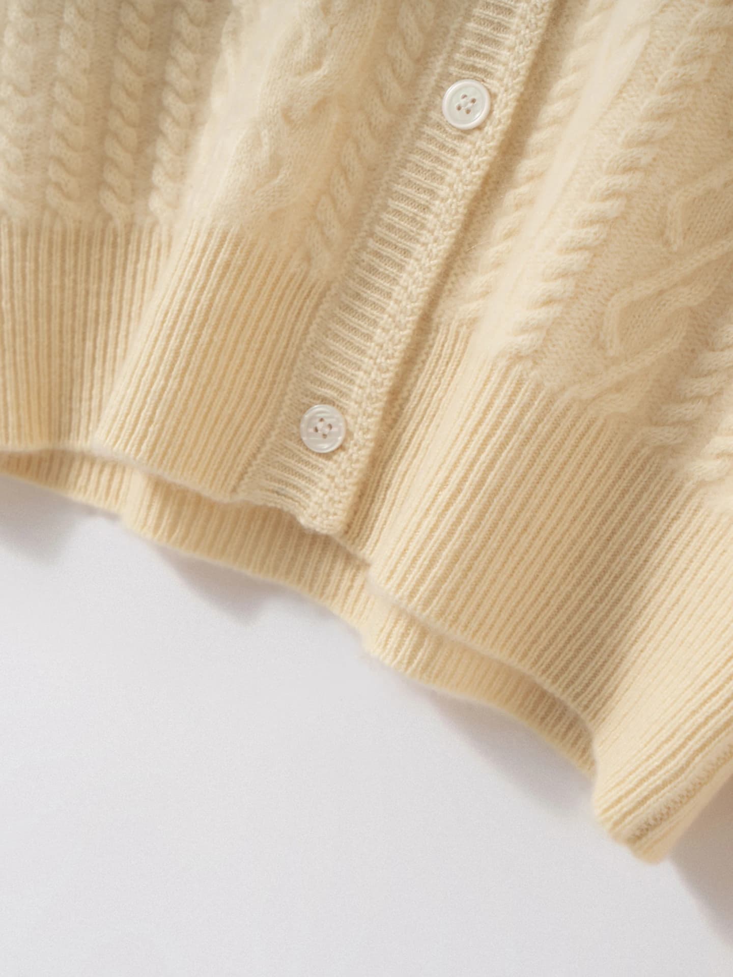 7-Gauge Shawl-Collar Cardigan · DETAIL