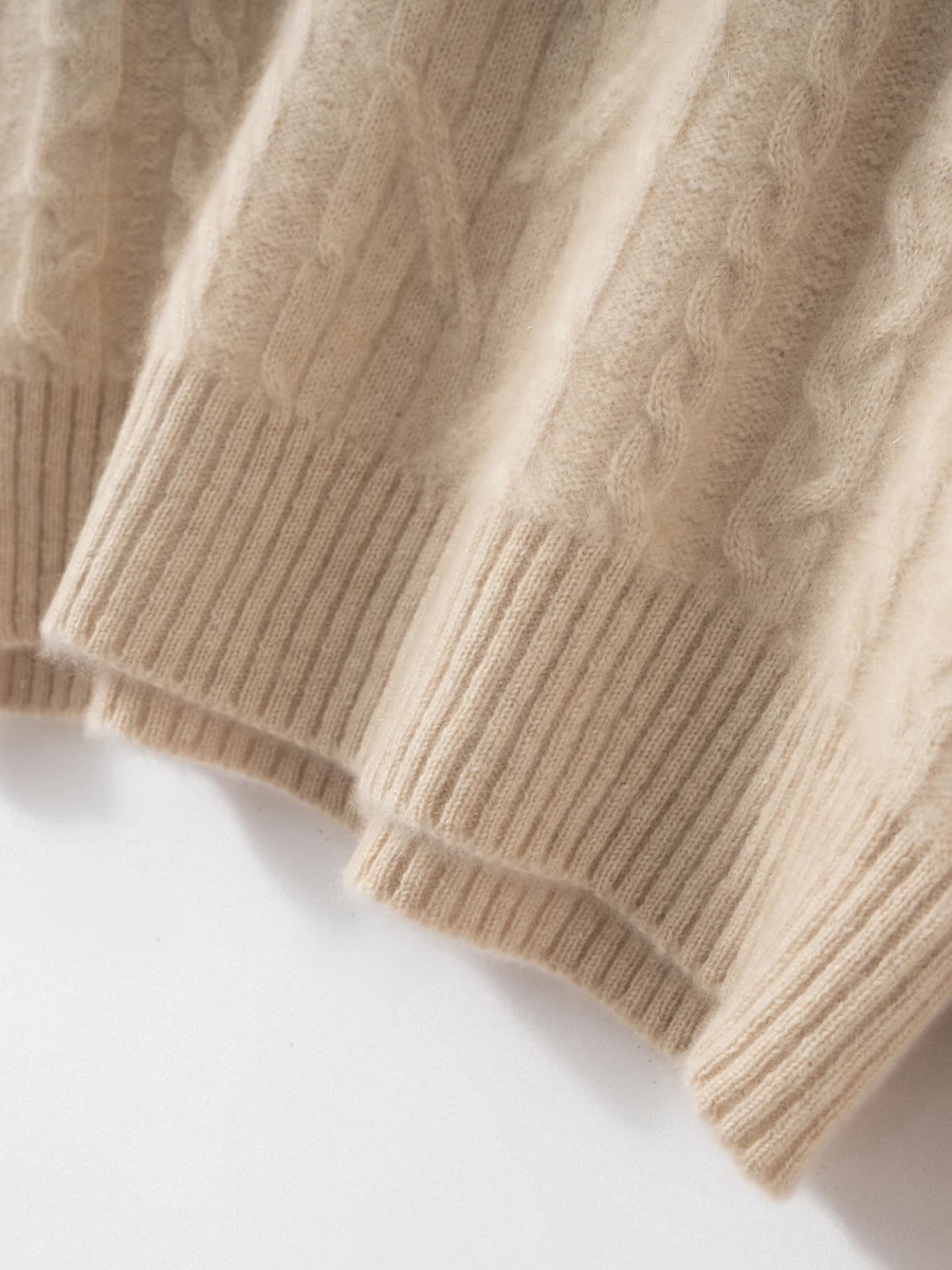 7-Gauge Mock-Neck Cable-Knit · DETAIL