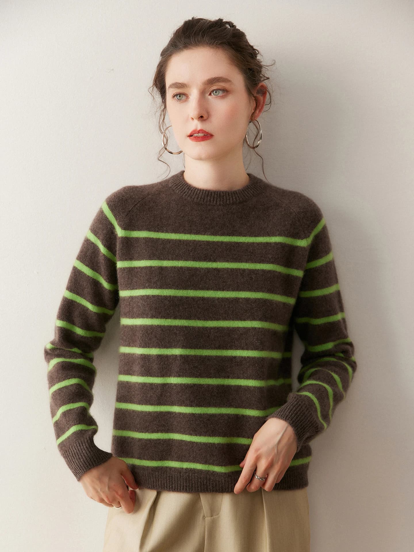 7-Gauge Crew-Neck Striped · FRONT