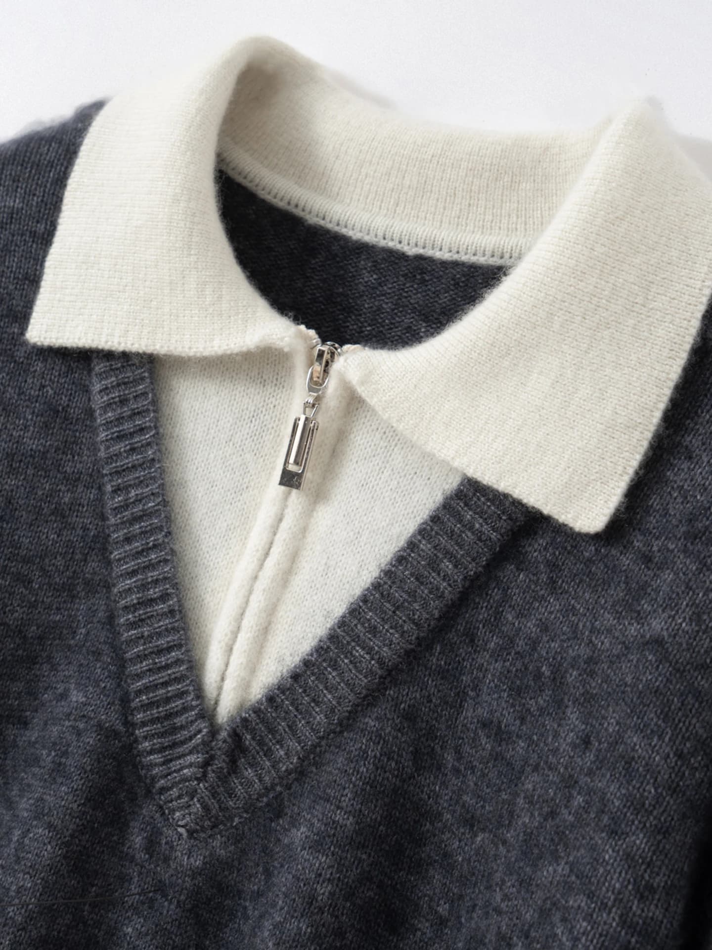 7-Gauge Lapel Color-Block · DETAIL