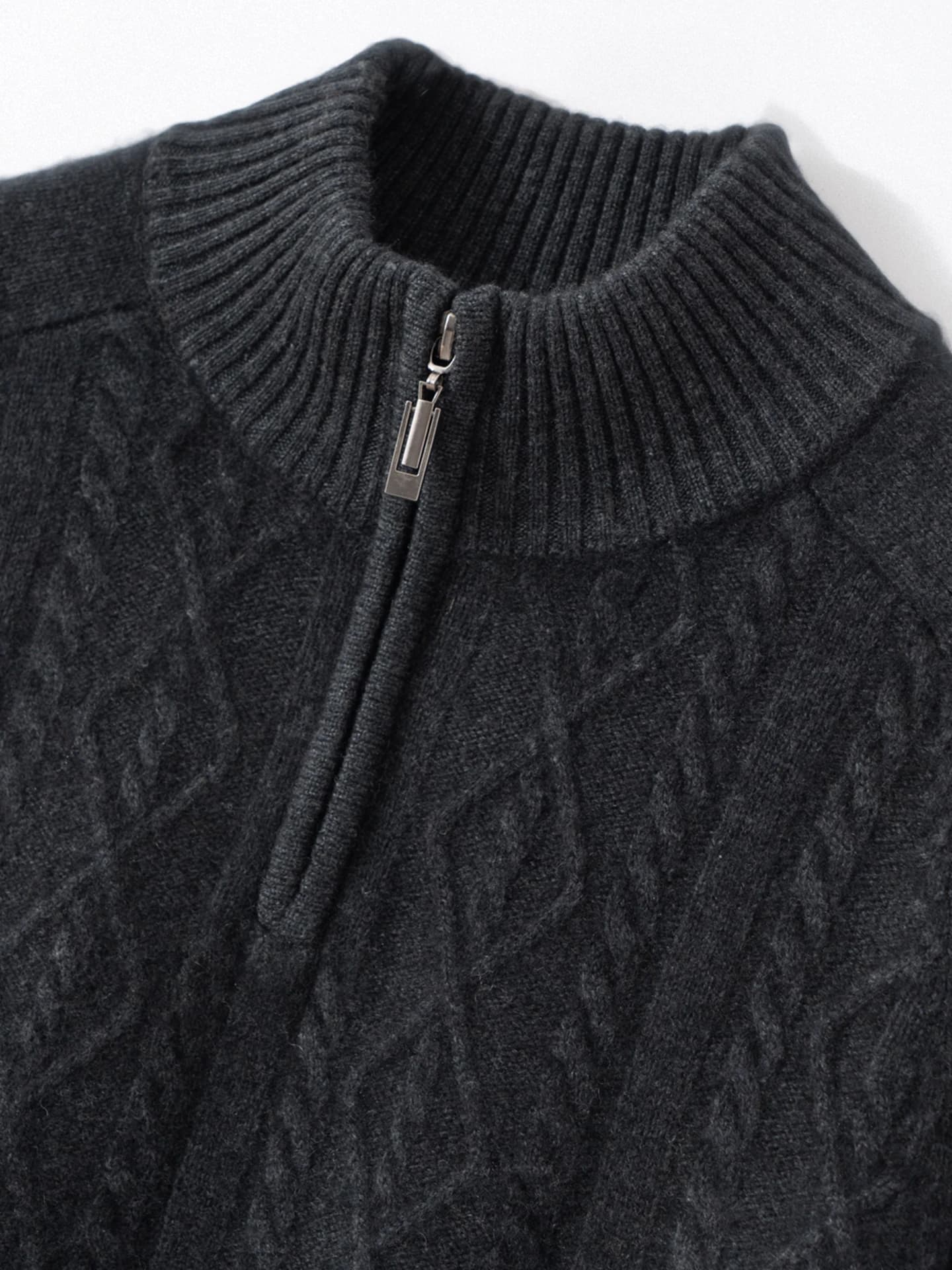 7-Gauge Mock-Neck Stand-Collar Zip · DETAIL