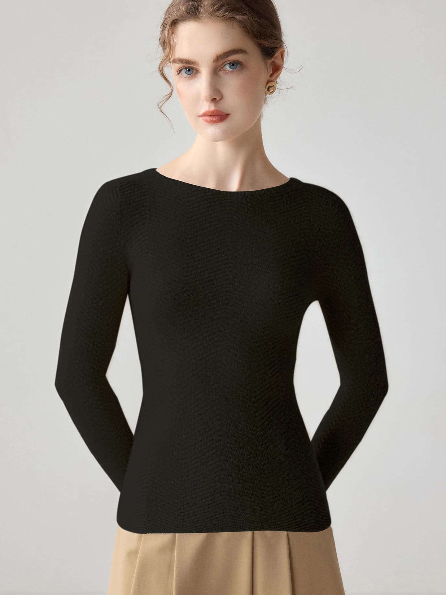 12-Gauge Seamless Herringbone · FRONT