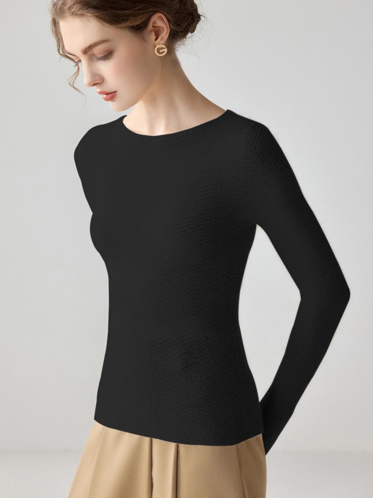 12-Gauge Seamless Herringbone · FRONT