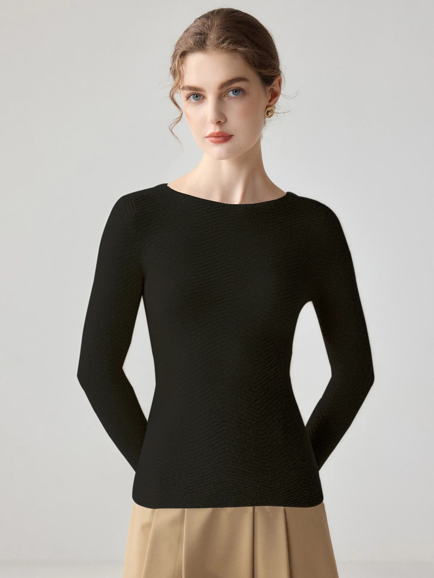12-Gauge Seamless Herringbone · FRONT