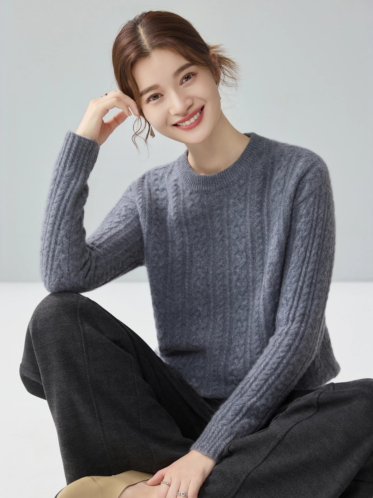 7-Gauge Heavyweight All-Over Cable-Knit · FRONT