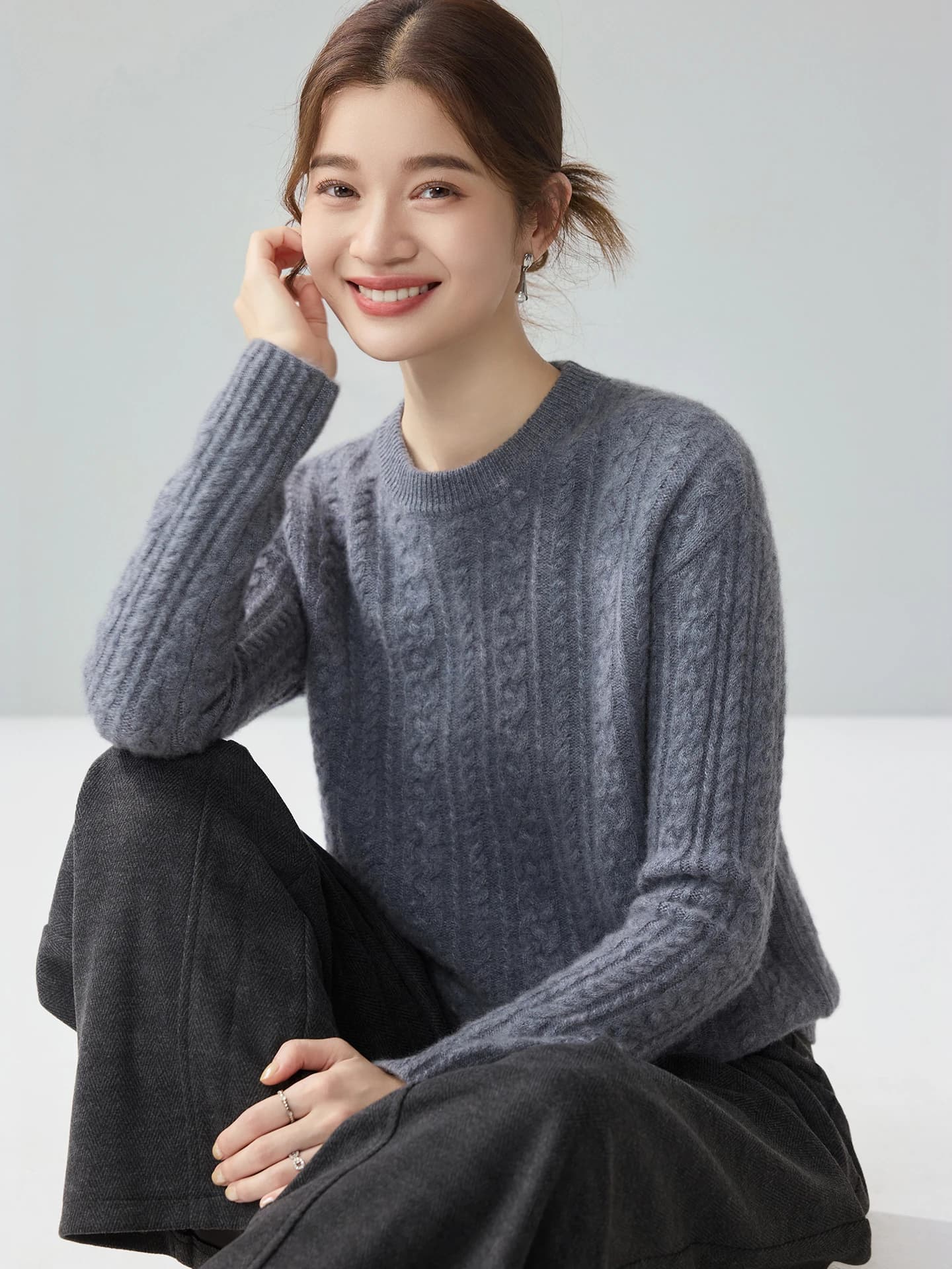 7-Gauge Heavyweight All-Over Cable-Knit · FRONT