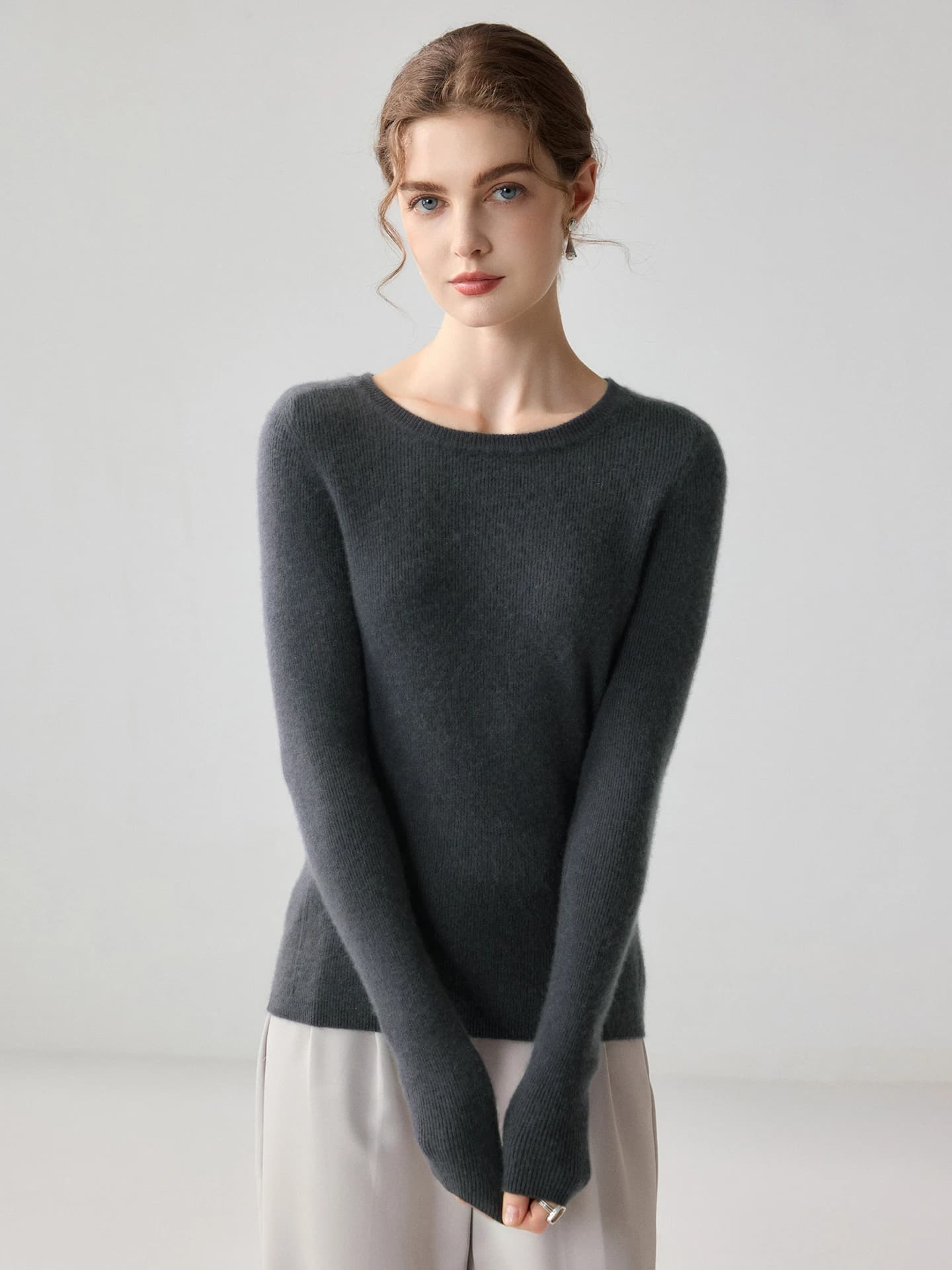 12-Gauge Slim-Fit Crew-Neck Ribbed Pointelle · FRONT