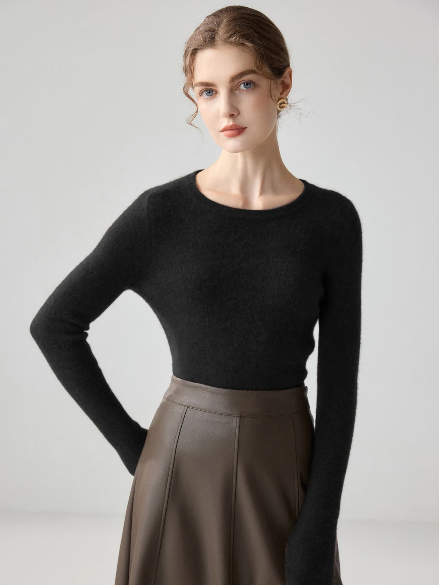 12-Gauge Slim-Fit Crew-Neck Ribbed Pointelle · FRONT