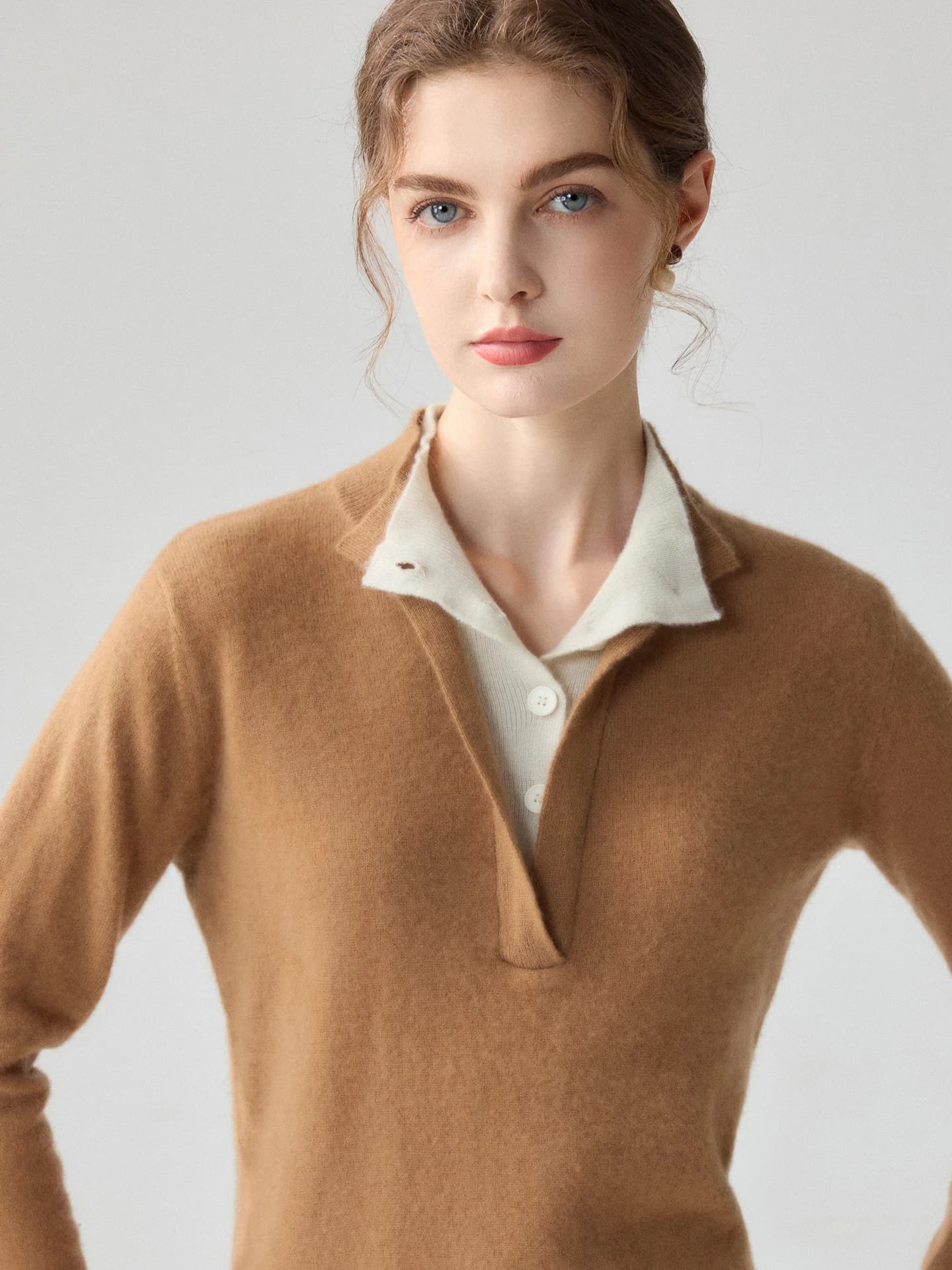 12-Gauge Half-Placket Color-Block Double-Layer · DETAIL