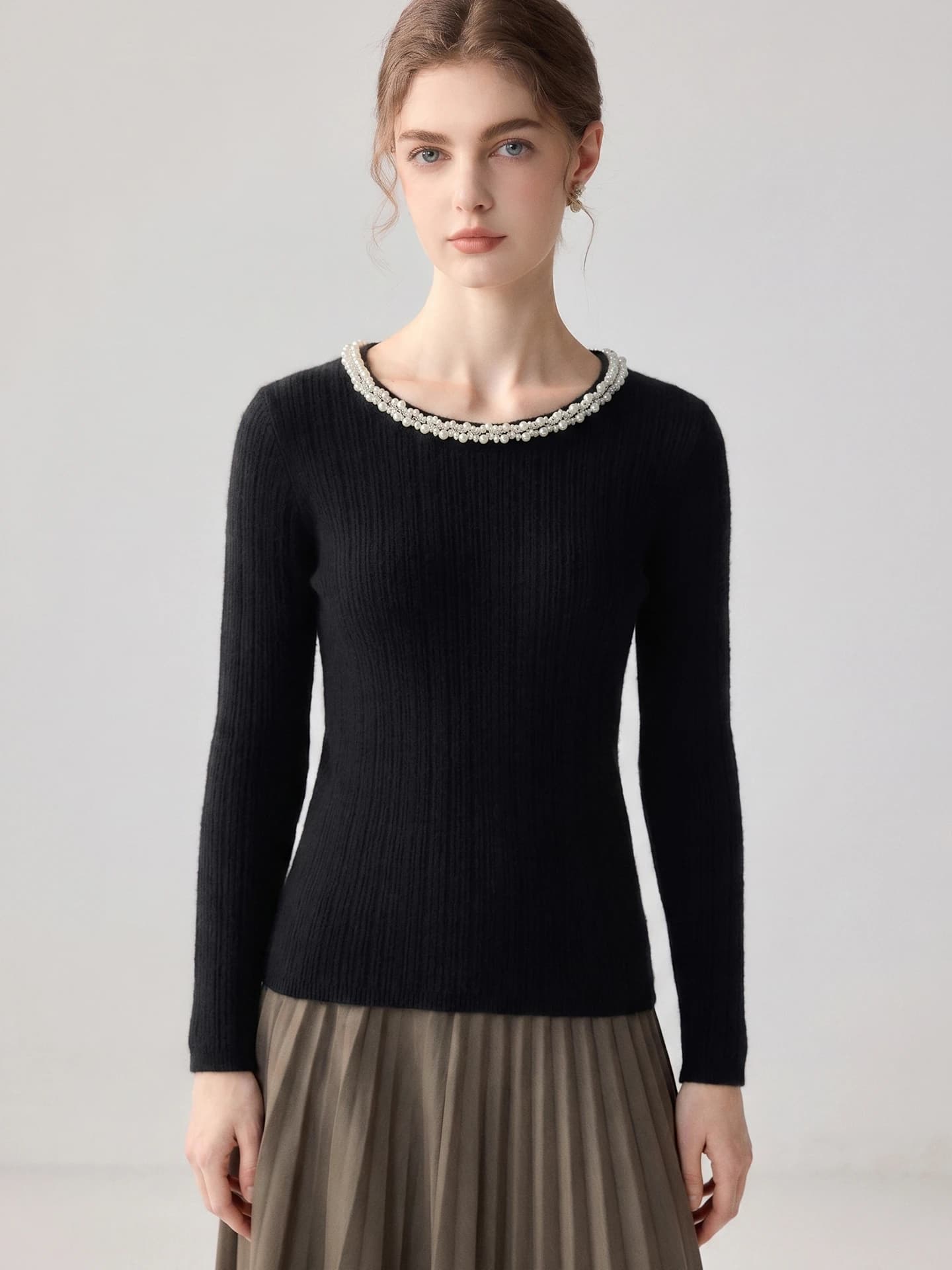 12-Gauge Crew-Neck Beaded Handmade · FRONT