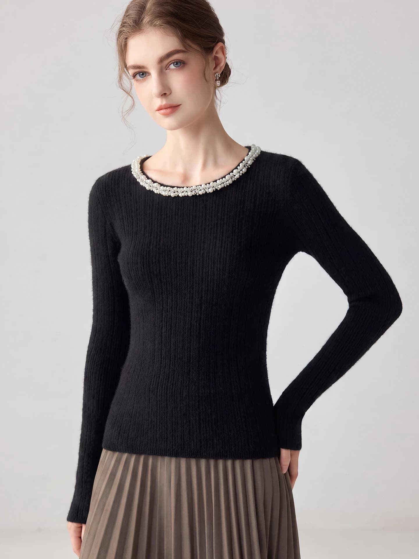 12-Gauge Crew-Neck Beaded Handmade · FRONT
