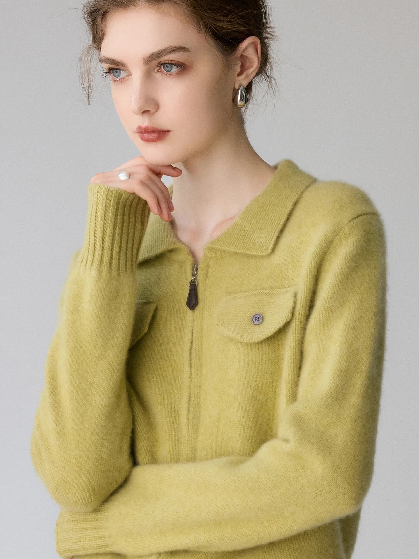 7-Gauge Lapel Cardigan · FRONT