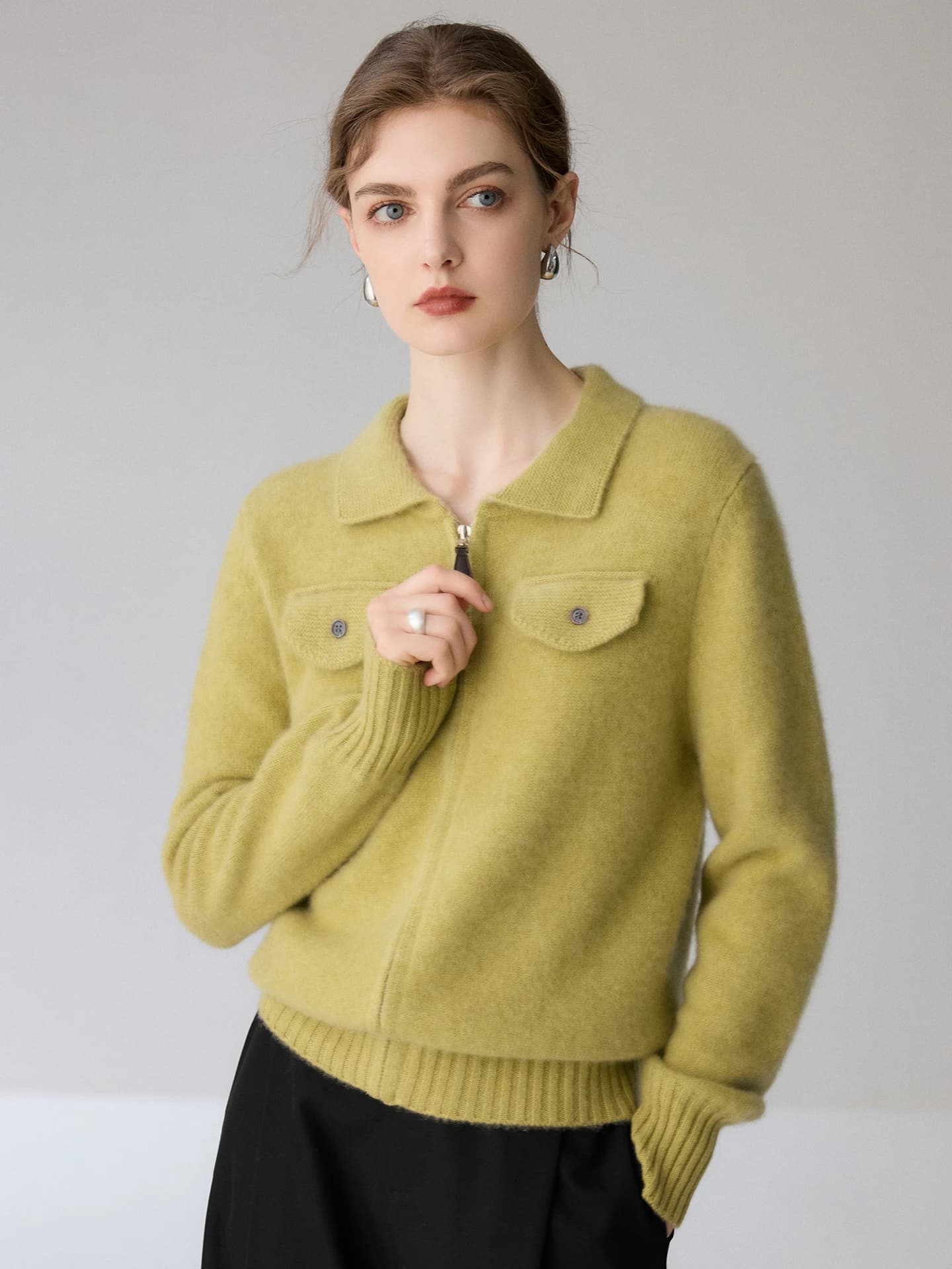 7-Gauge Lapel Cardigan · FRONT