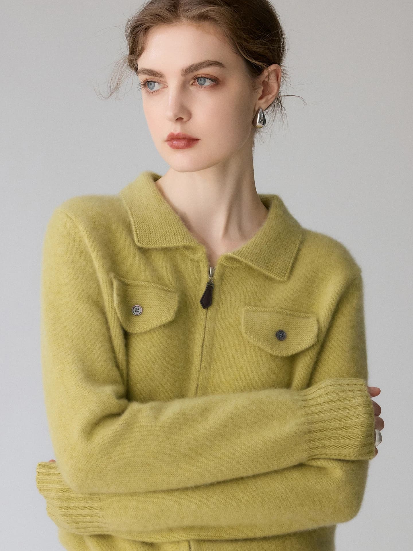 7-Gauge Lapel Cardigan · FRONT