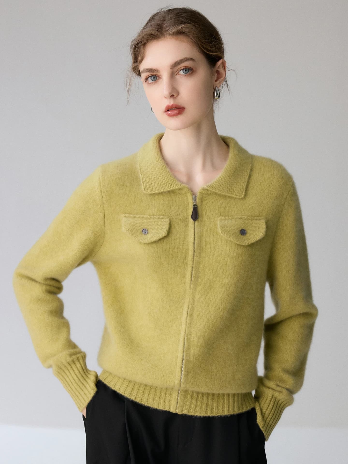 7-Gauge Lapel Cardigan · FRONT