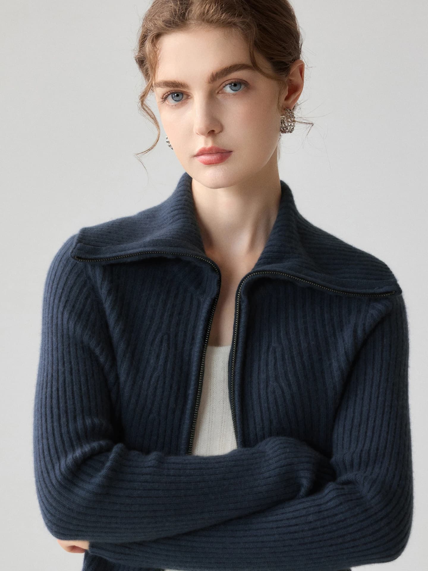 7-Gauge Cardigan Ribbed · FRONT