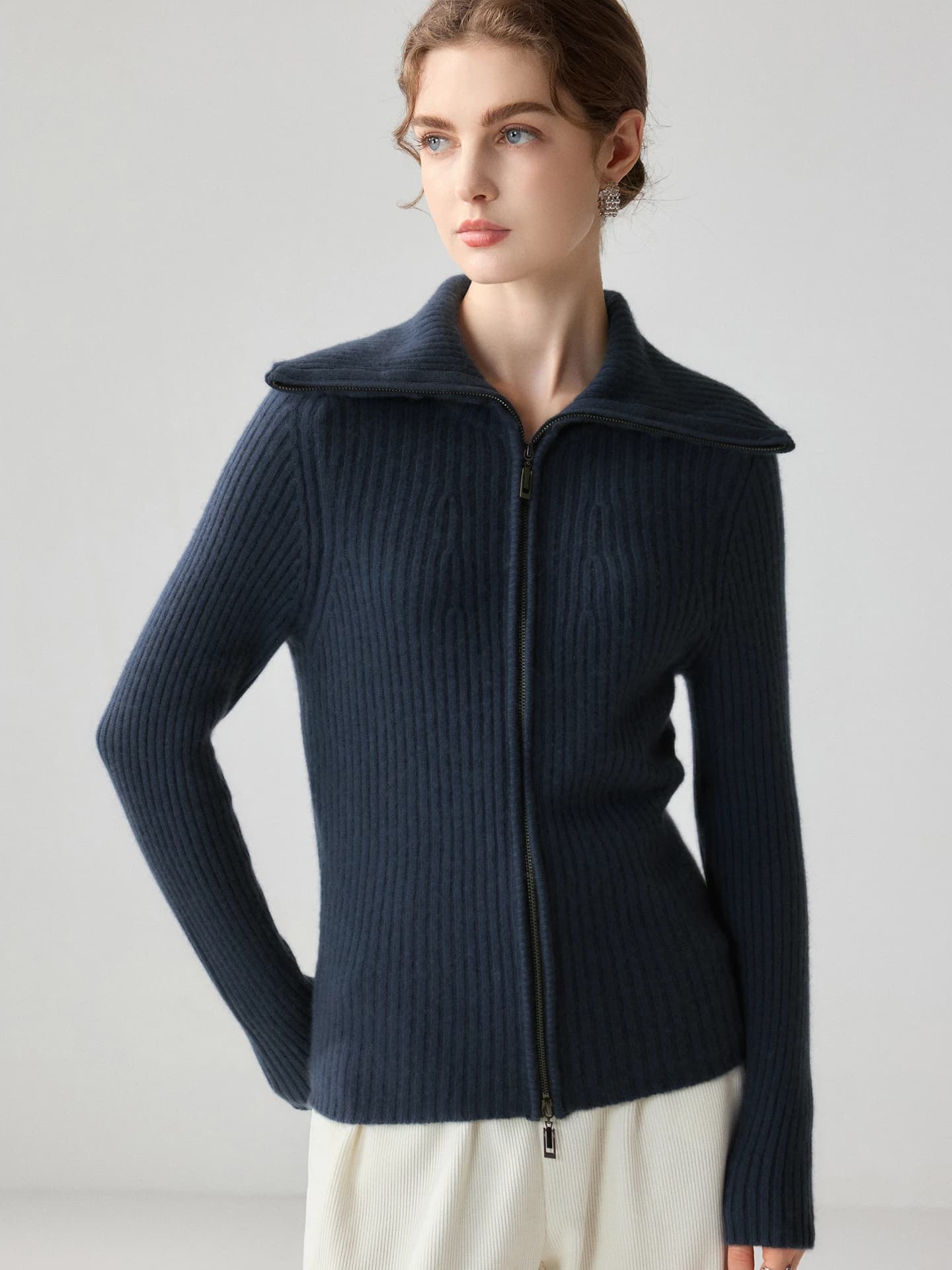 7-Gauge Cardigan Ribbed · FRONT
