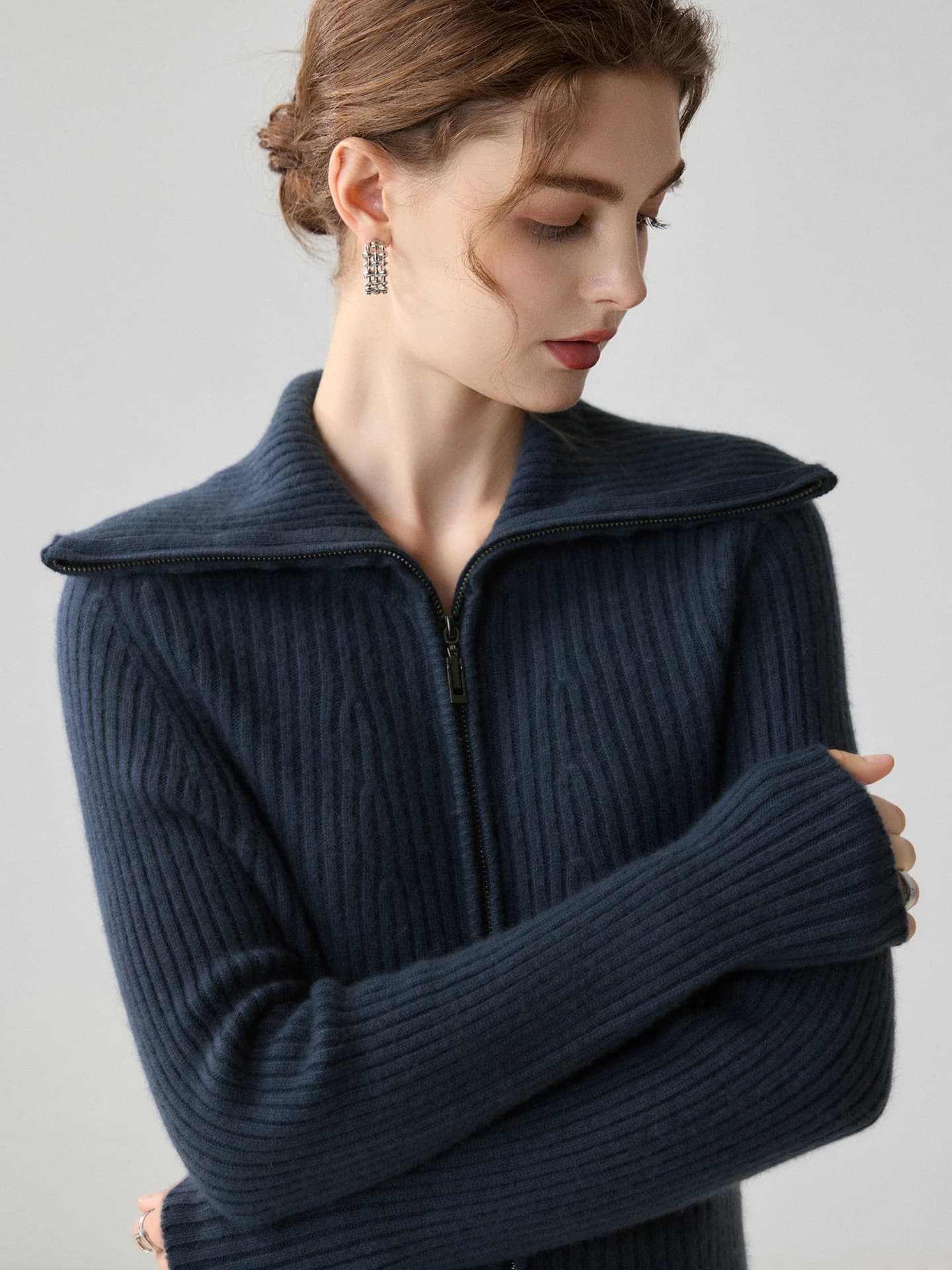 7-Gauge Cardigan Ribbed · FRONT
