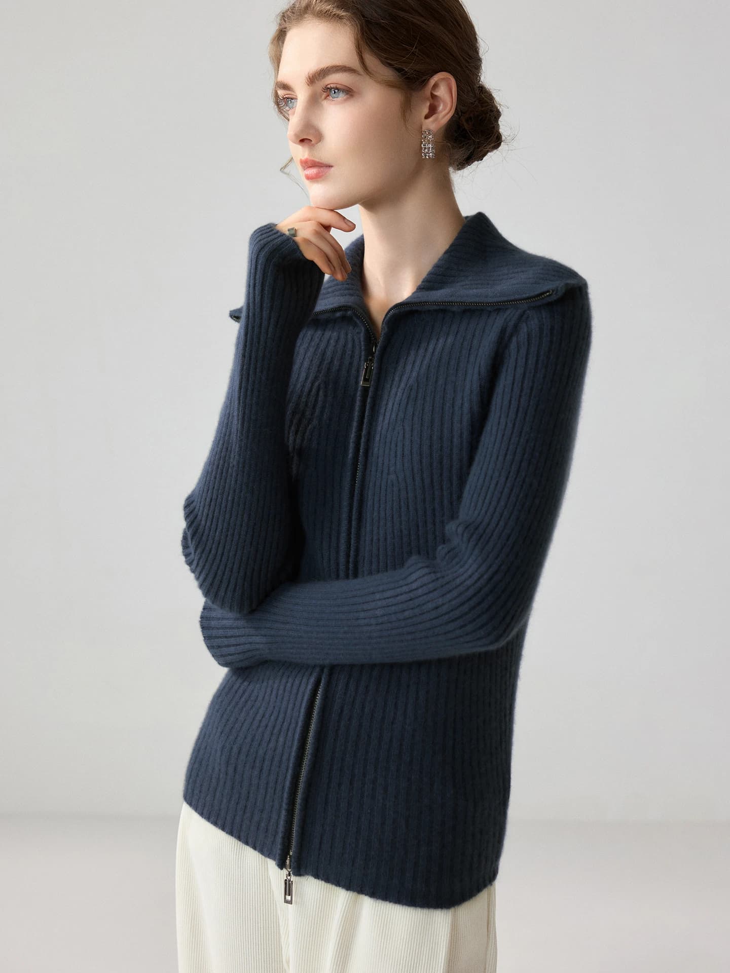 7-Gauge Cardigan Ribbed · FRONT
