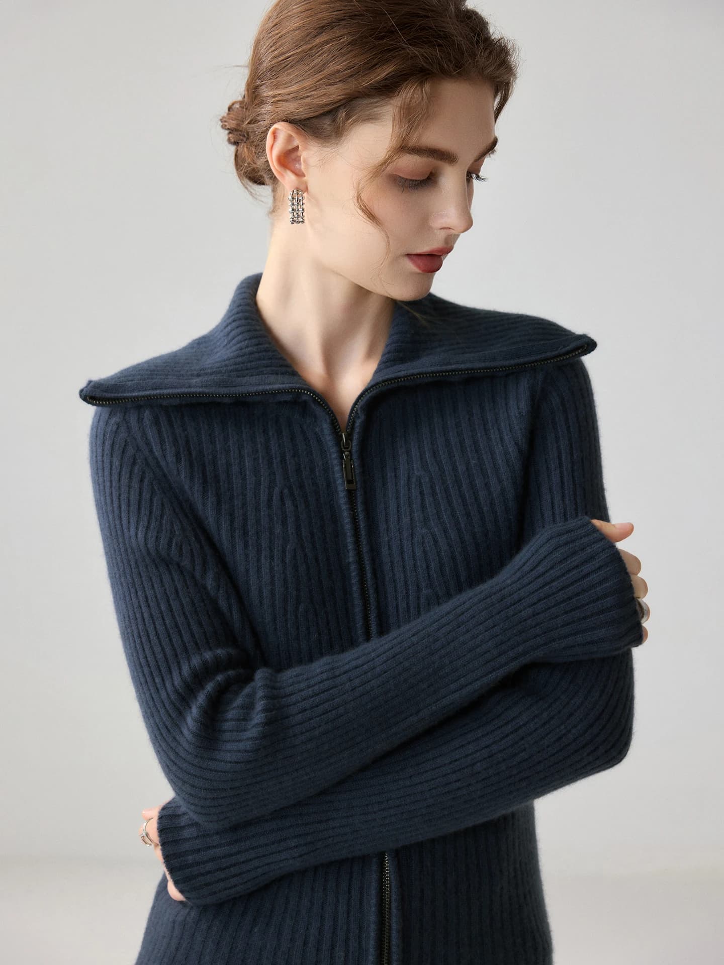 7-Gauge Cardigan Ribbed · FRONT