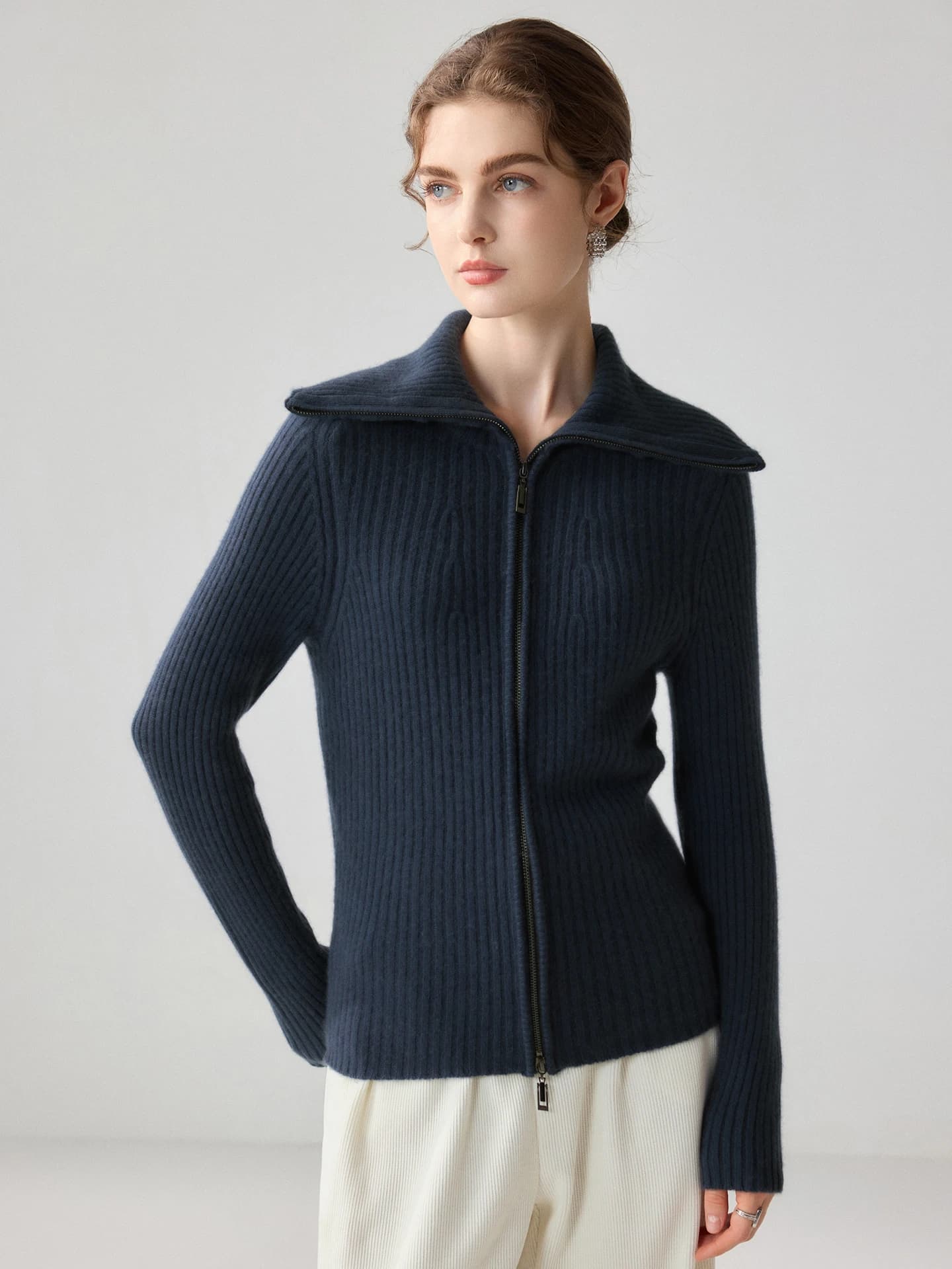 7-Gauge Cardigan Ribbed · FRONT