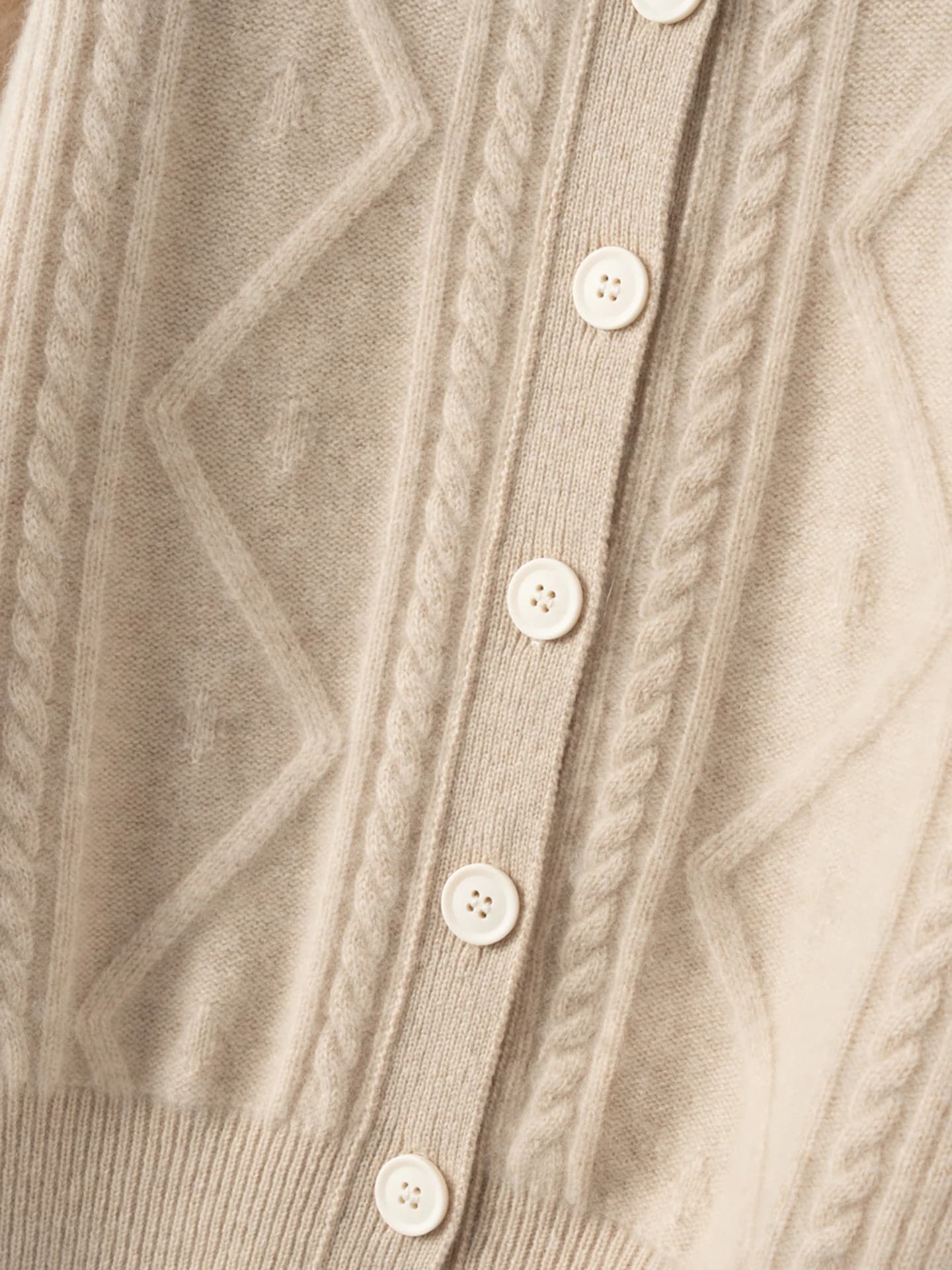 7-Gauge Cardigan Cable-Knit · DETAIL