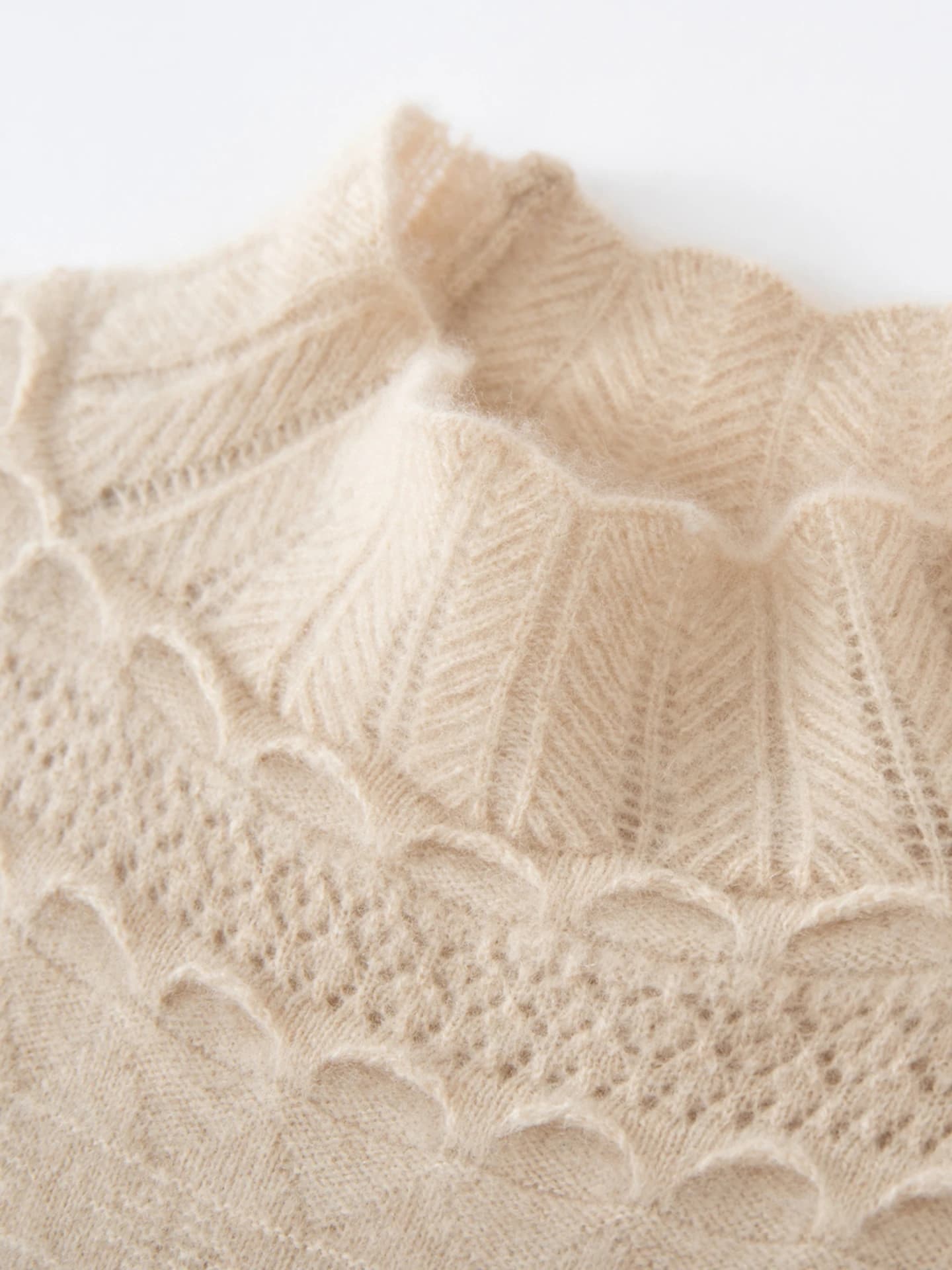 12-Gauge Mock-Neck Pointelle · DETAIL