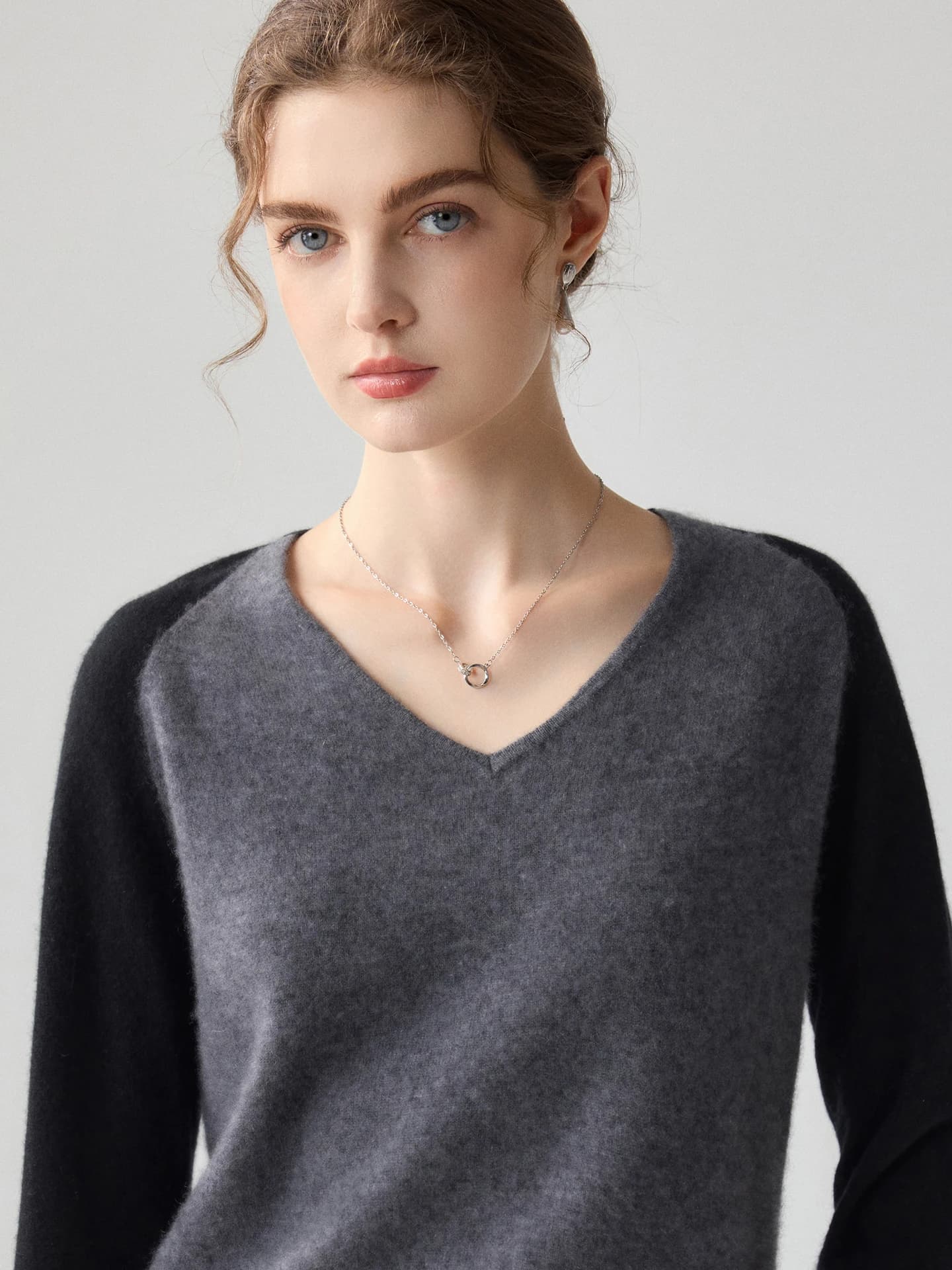 12-Gauge V-Neck Color-Block · FRONT
