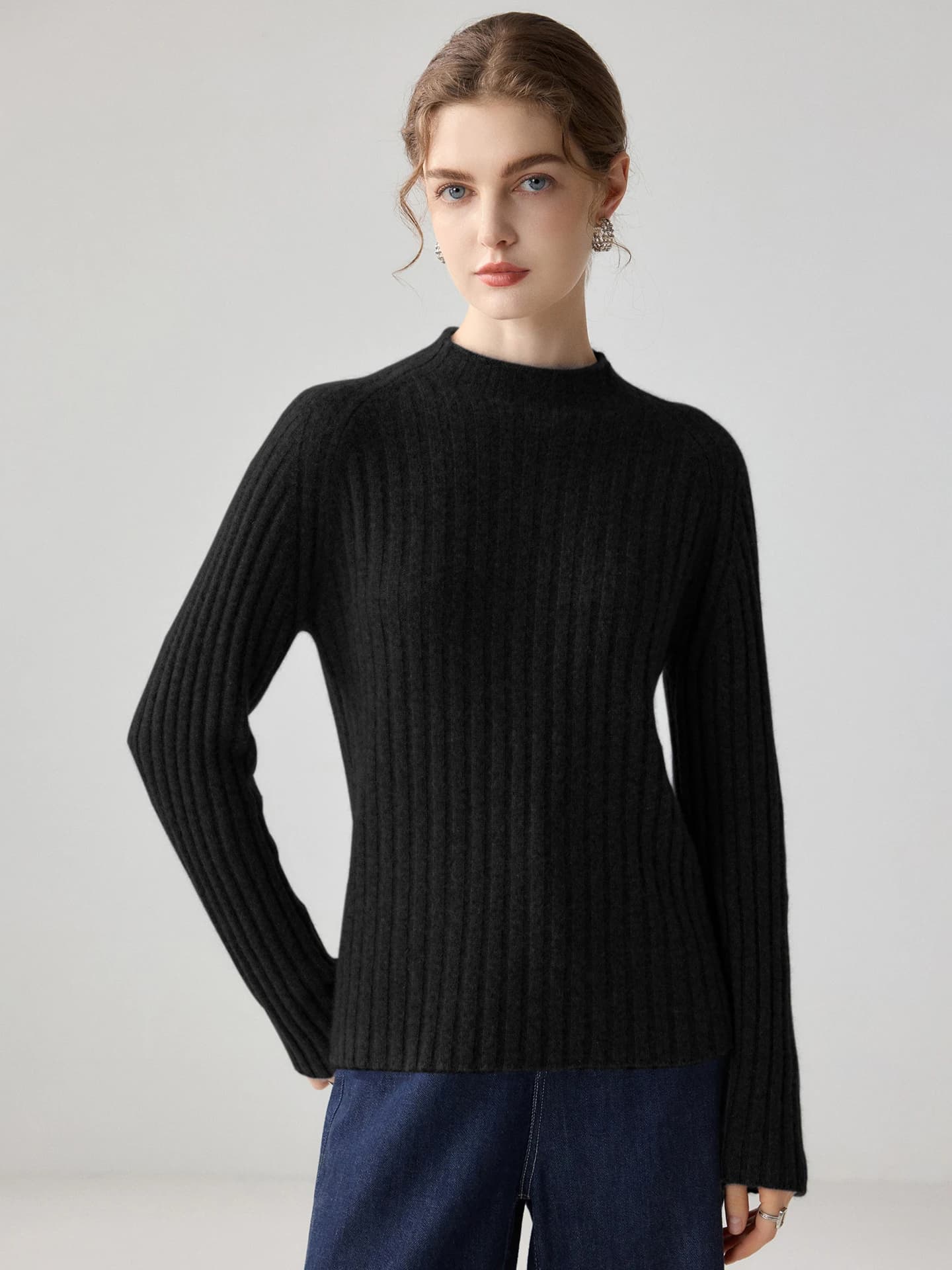 7-Gauge Mock-Neck Ribbed · FRONT