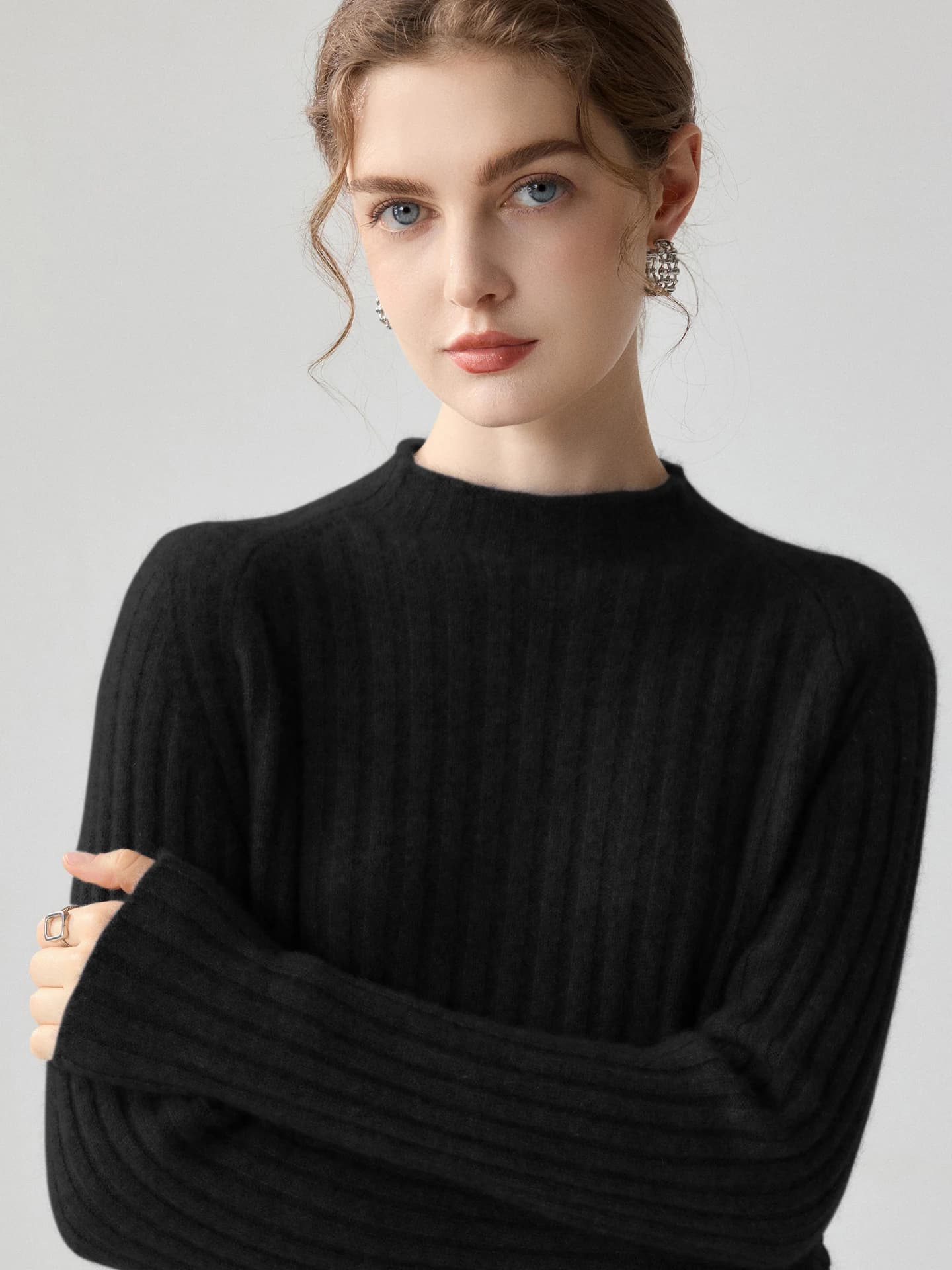 7-Gauge Mock-Neck Ribbed · FRONT