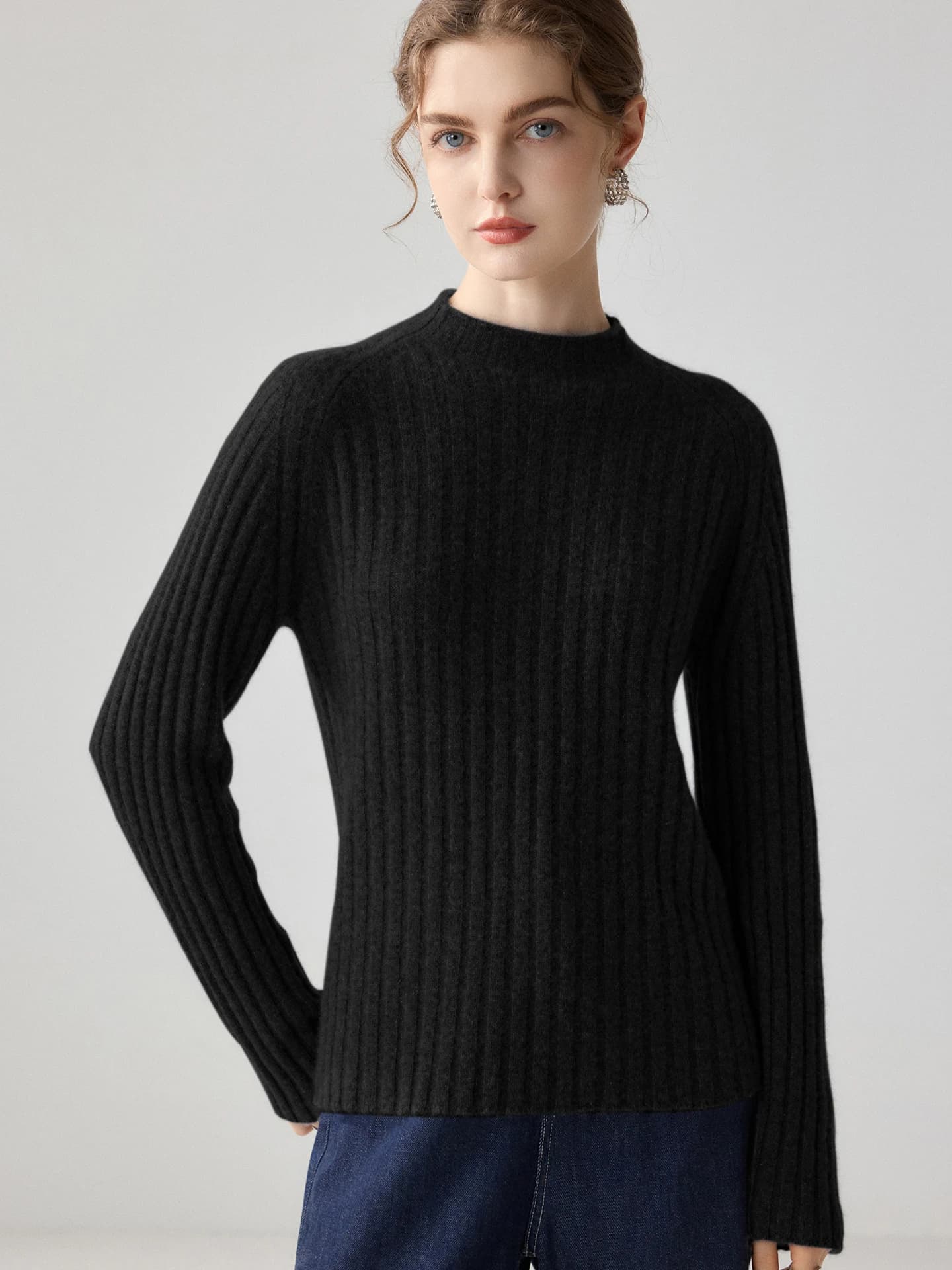 7-Gauge Mock-Neck Ribbed · FRONT