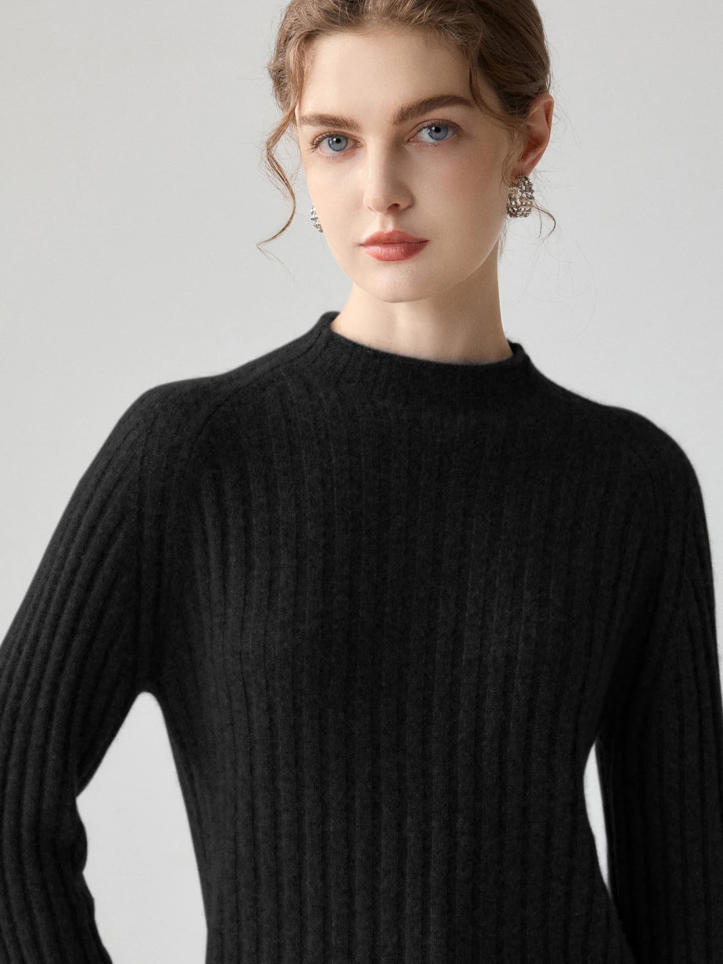 7-Gauge Mock-Neck Ribbed · FRONT