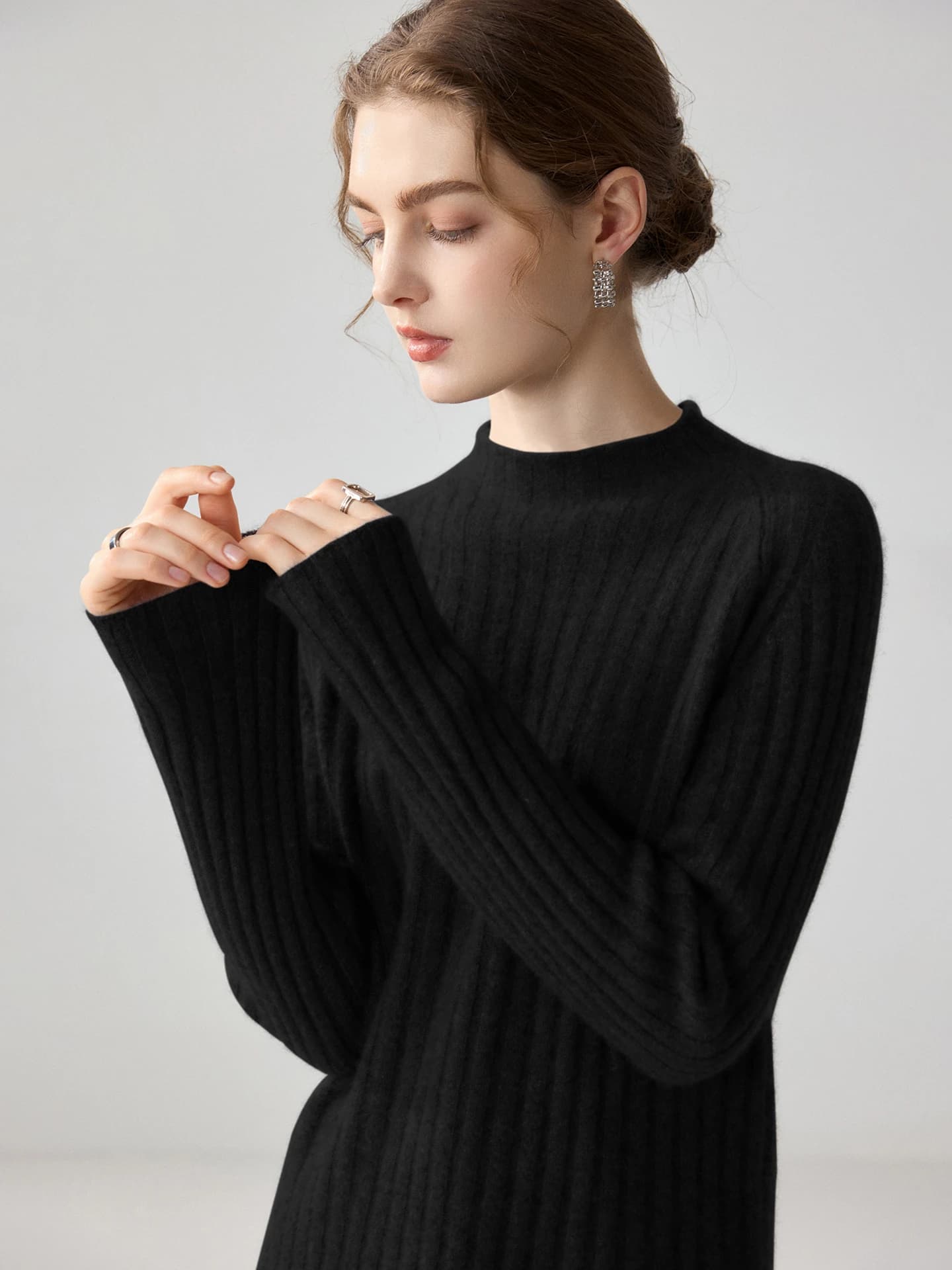 7-Gauge Mock-Neck Ribbed · FRONT