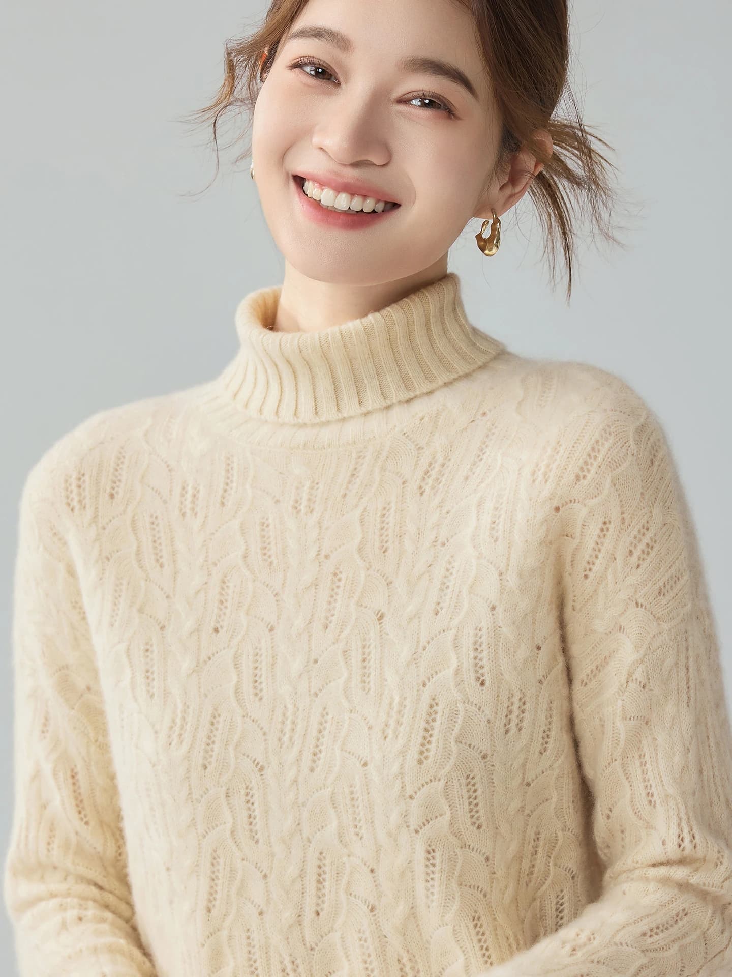 Turtleneck Pointelle · FRONT