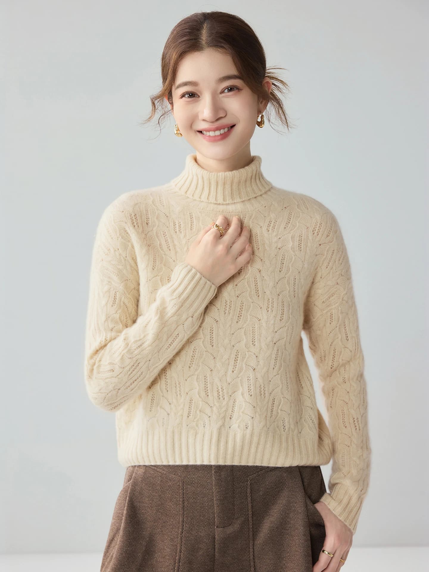 Turtleneck Pointelle · FRONT