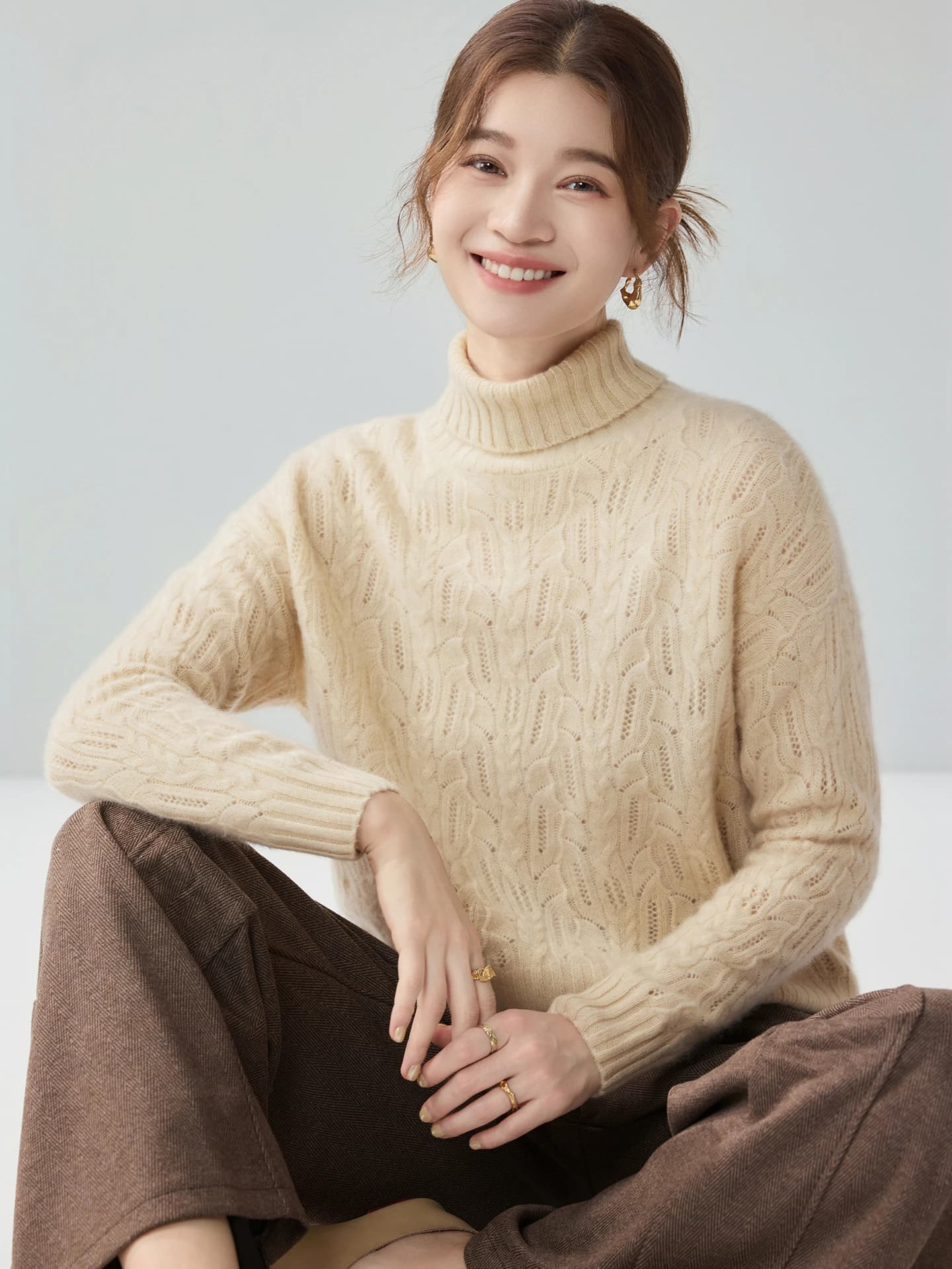 Turtleneck Pointelle · FRONT