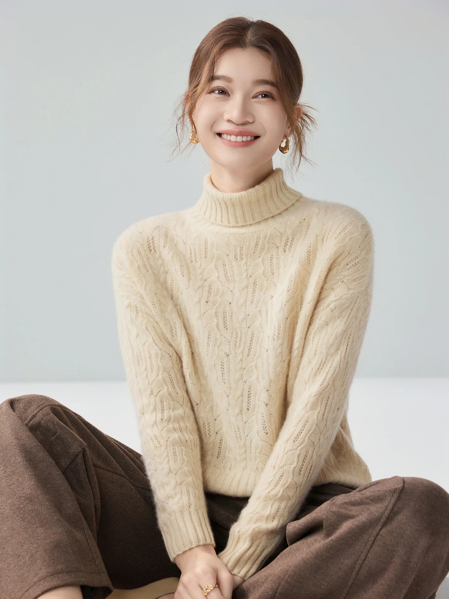Turtleneck Pointelle · FRONT