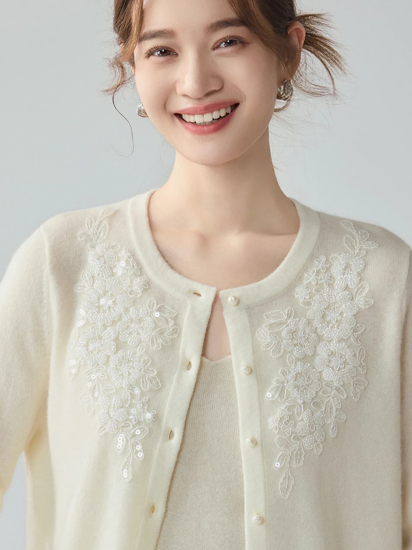Beaded Cardigan · FRONT