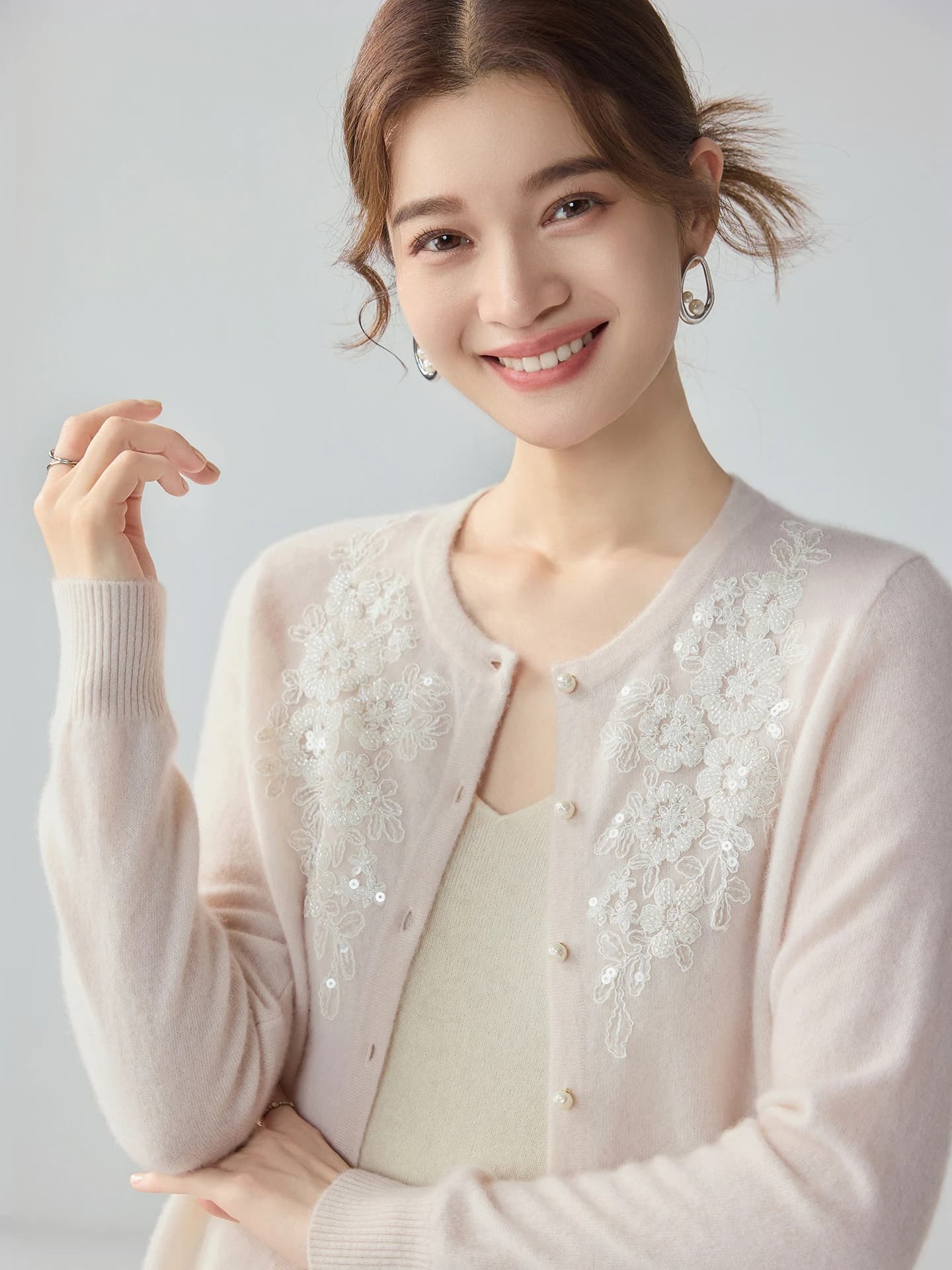 Beaded Cardigan · FRONT