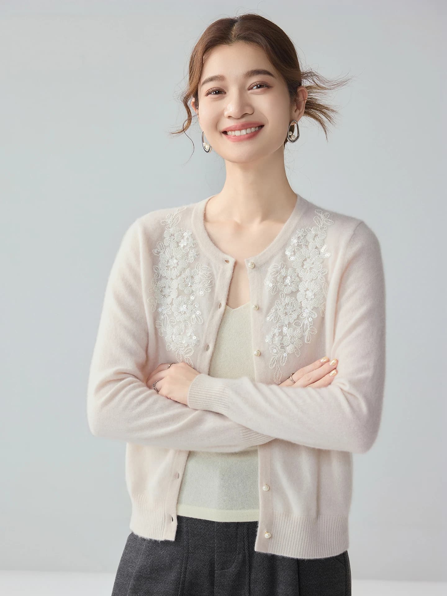 Beaded Cardigan · FRONT