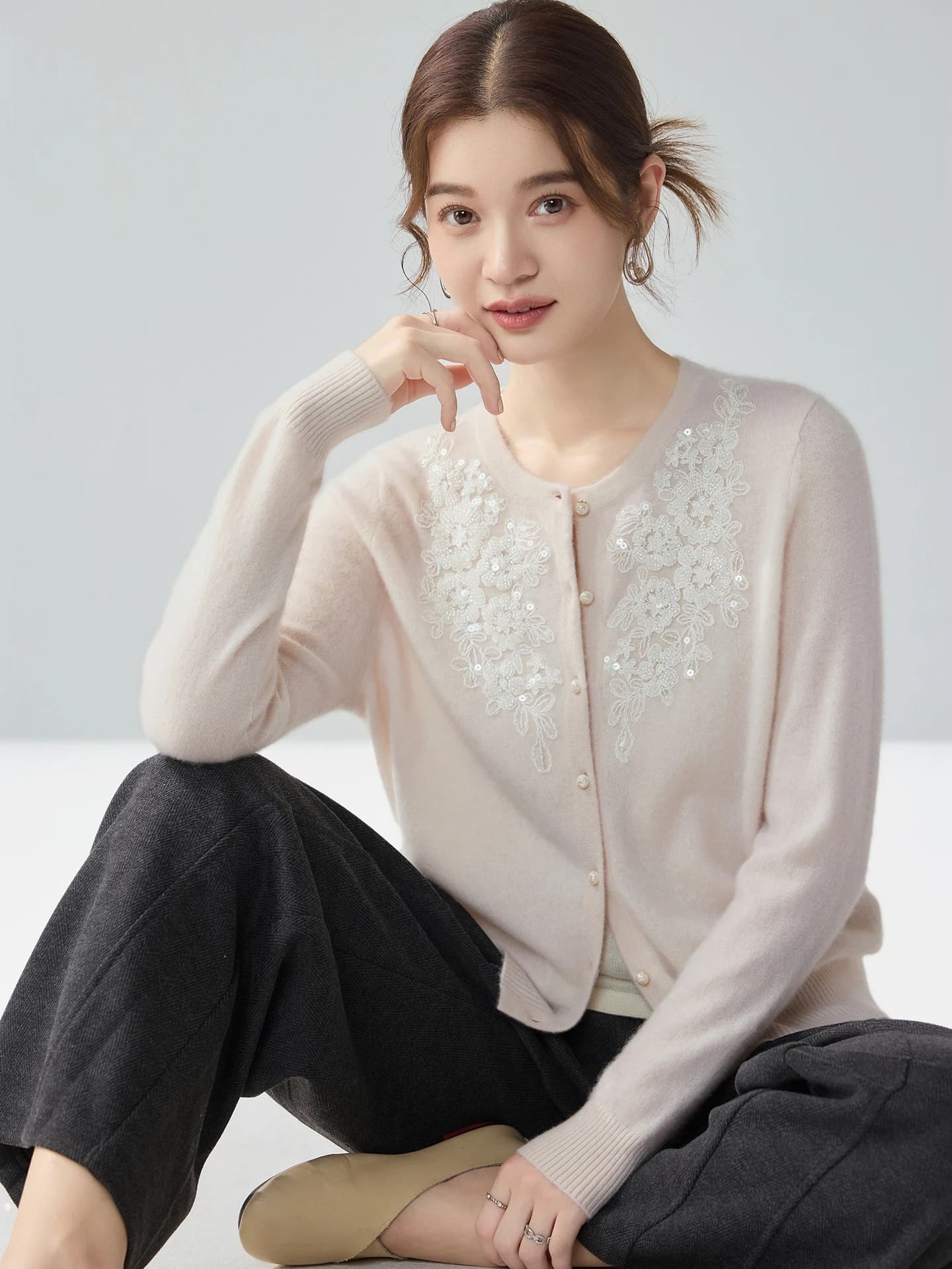 Beaded Cardigan · FRONT