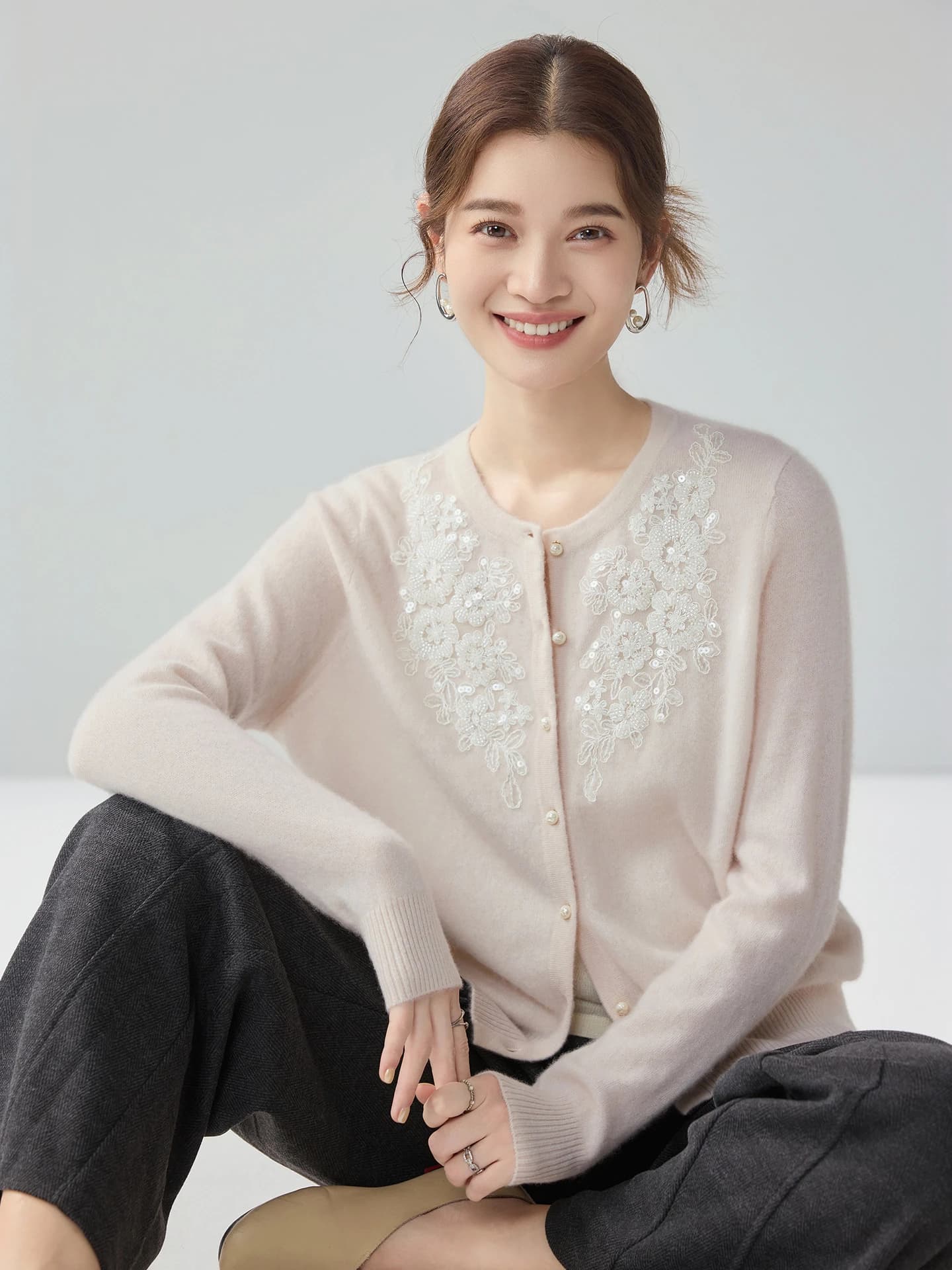 Beaded Cardigan · FRONT