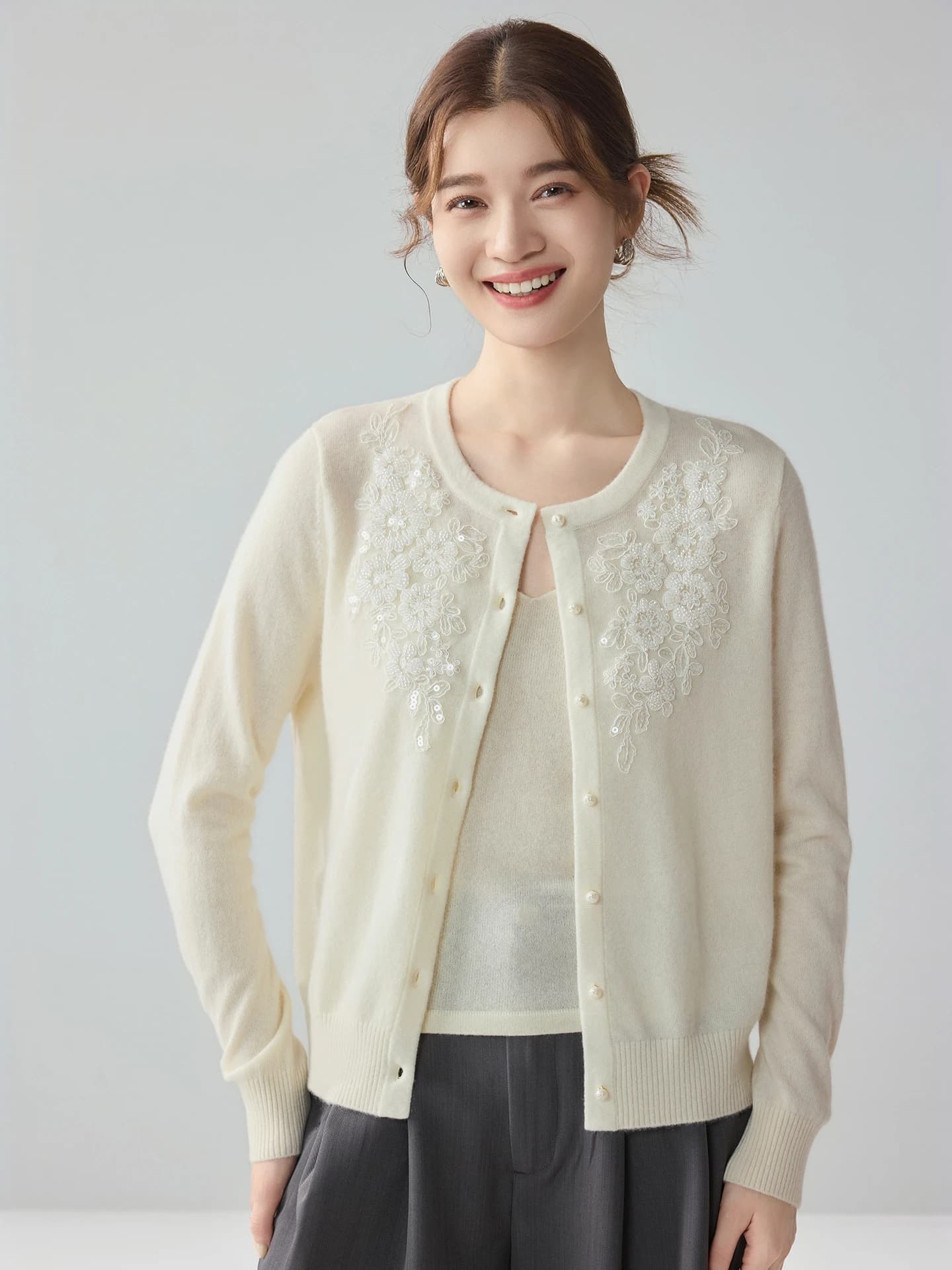 Beaded Cardigan · FRONT