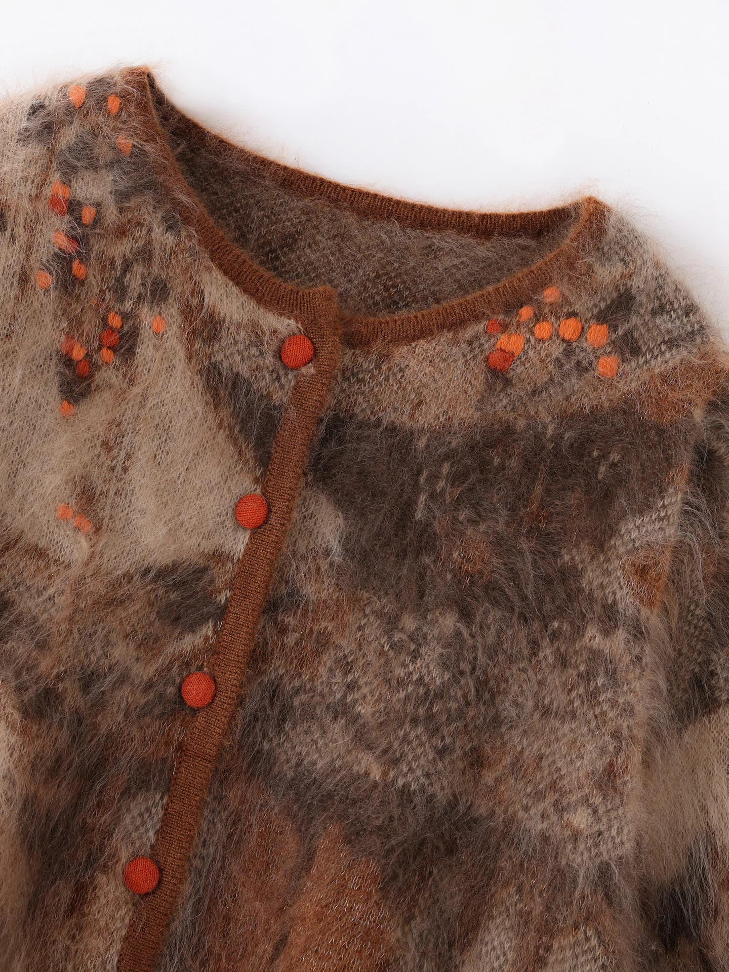 Heavyweight Air-Layer Brushed Heavy-Craft Jacquard Cardigan · DETAIL