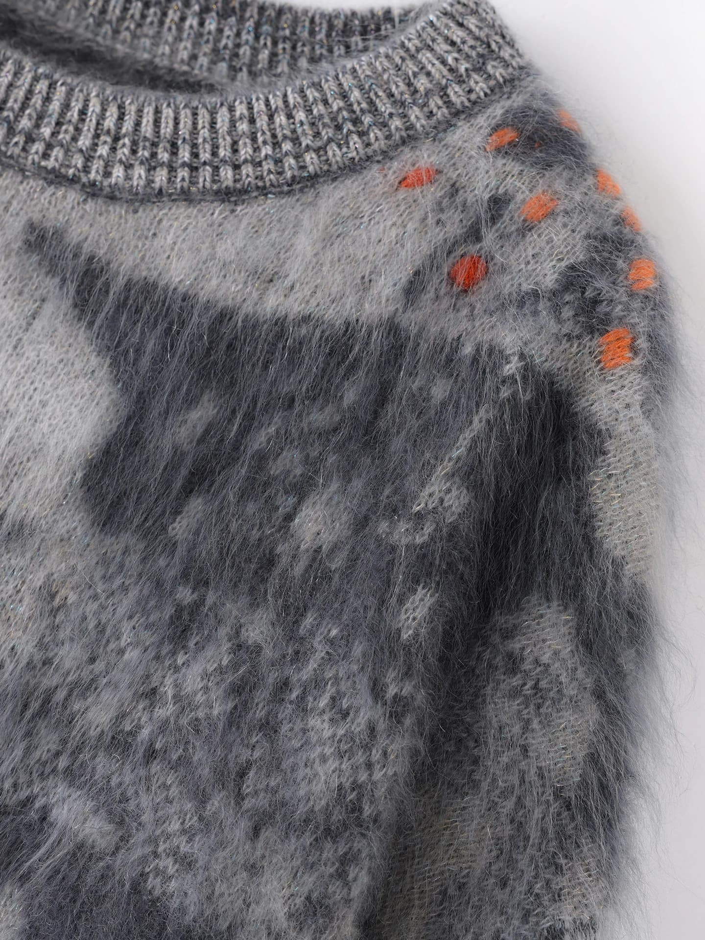 Heavyweight Air-Layer Brushed Heavy-Craft Jacquard Pullover Crew-Neck · DETAIL