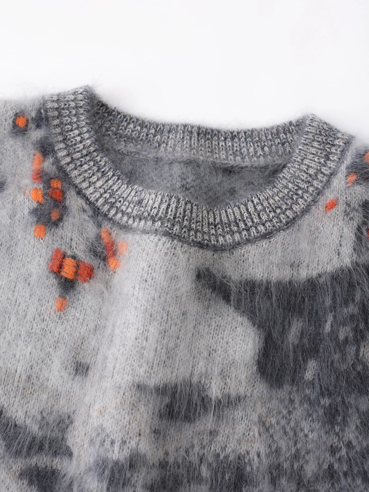 Heavyweight Air-Layer Brushed Heavy-Craft Jacquard Pullover Crew-Neck · DETAIL