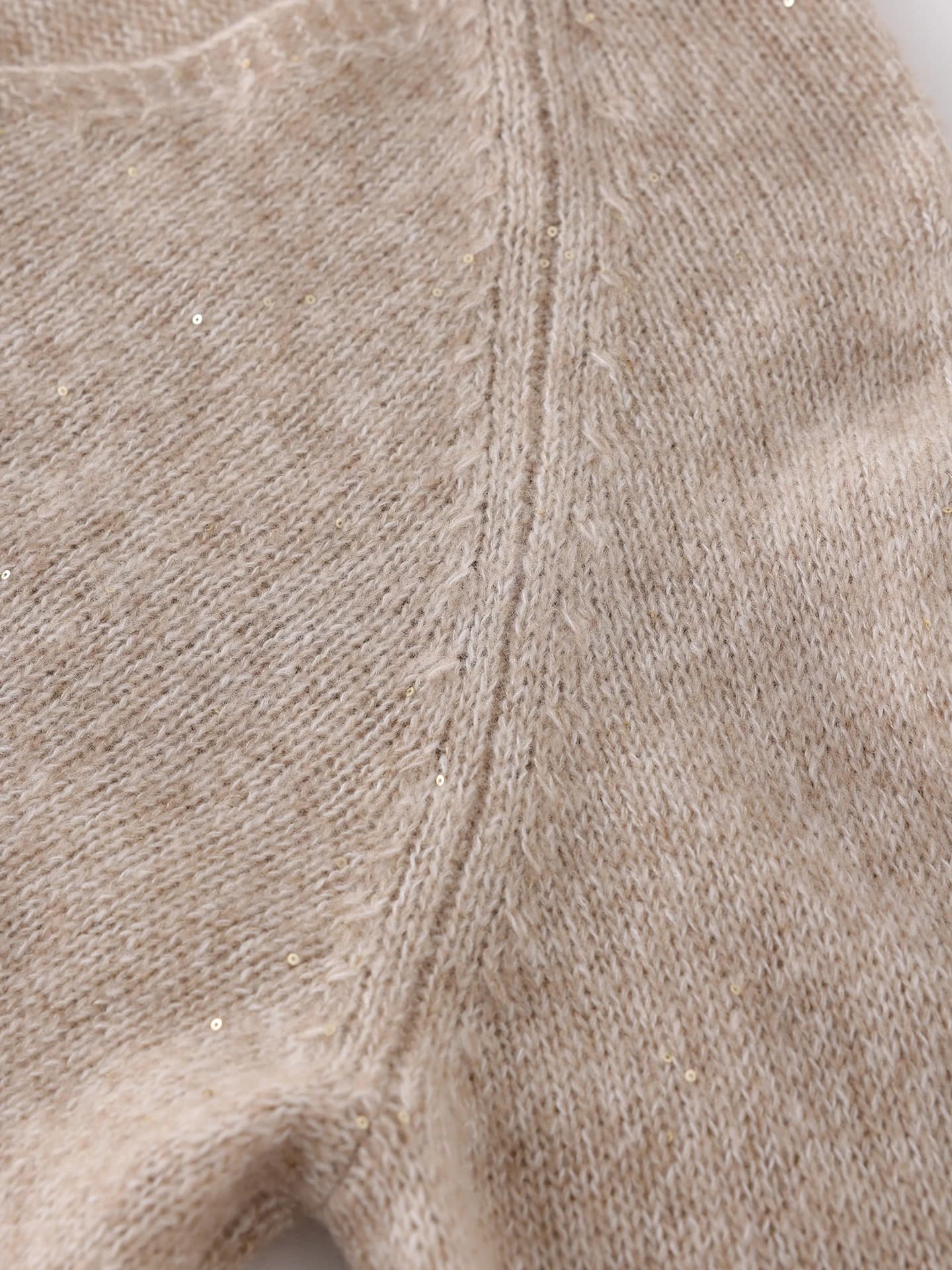 Velvet 3-5-7-Gauge Single-Ply Lurex Sequin Tie-Neck · DETAIL